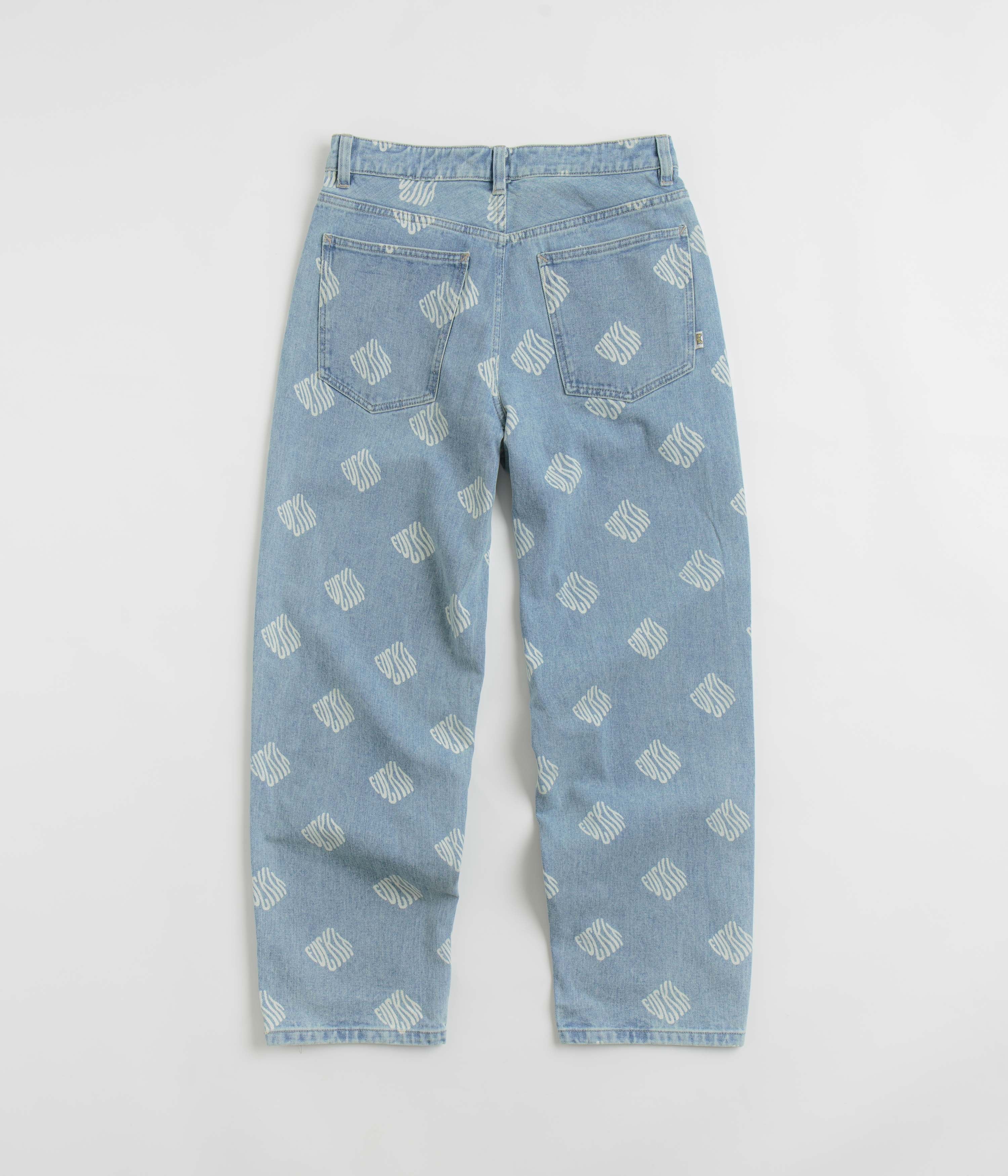HUF Cromer Print Pants - Blue - Image 3