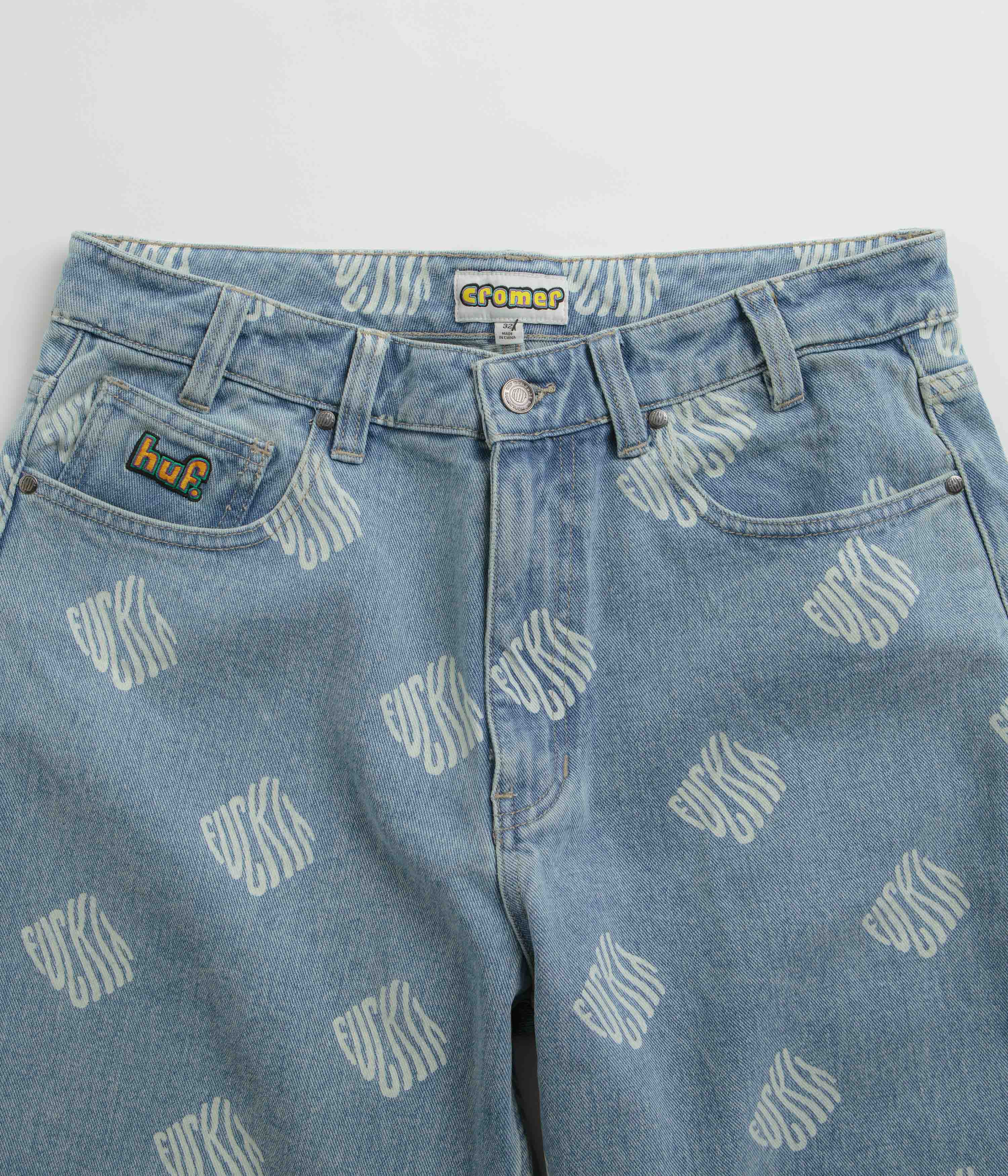 HUF Cromer Print Pants - Blue - Image 4