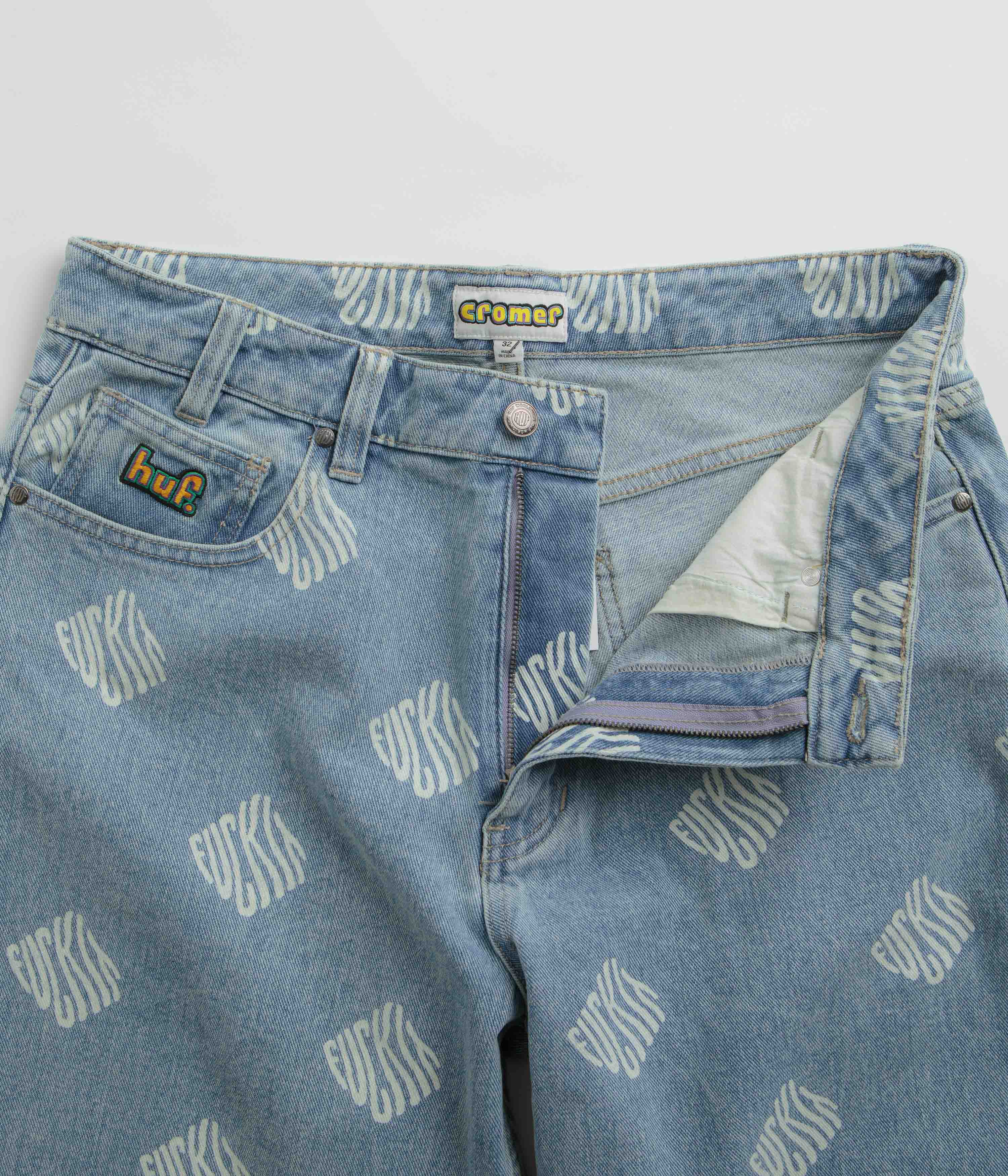 HUF Cromer Print Pants - Blue - Image 5