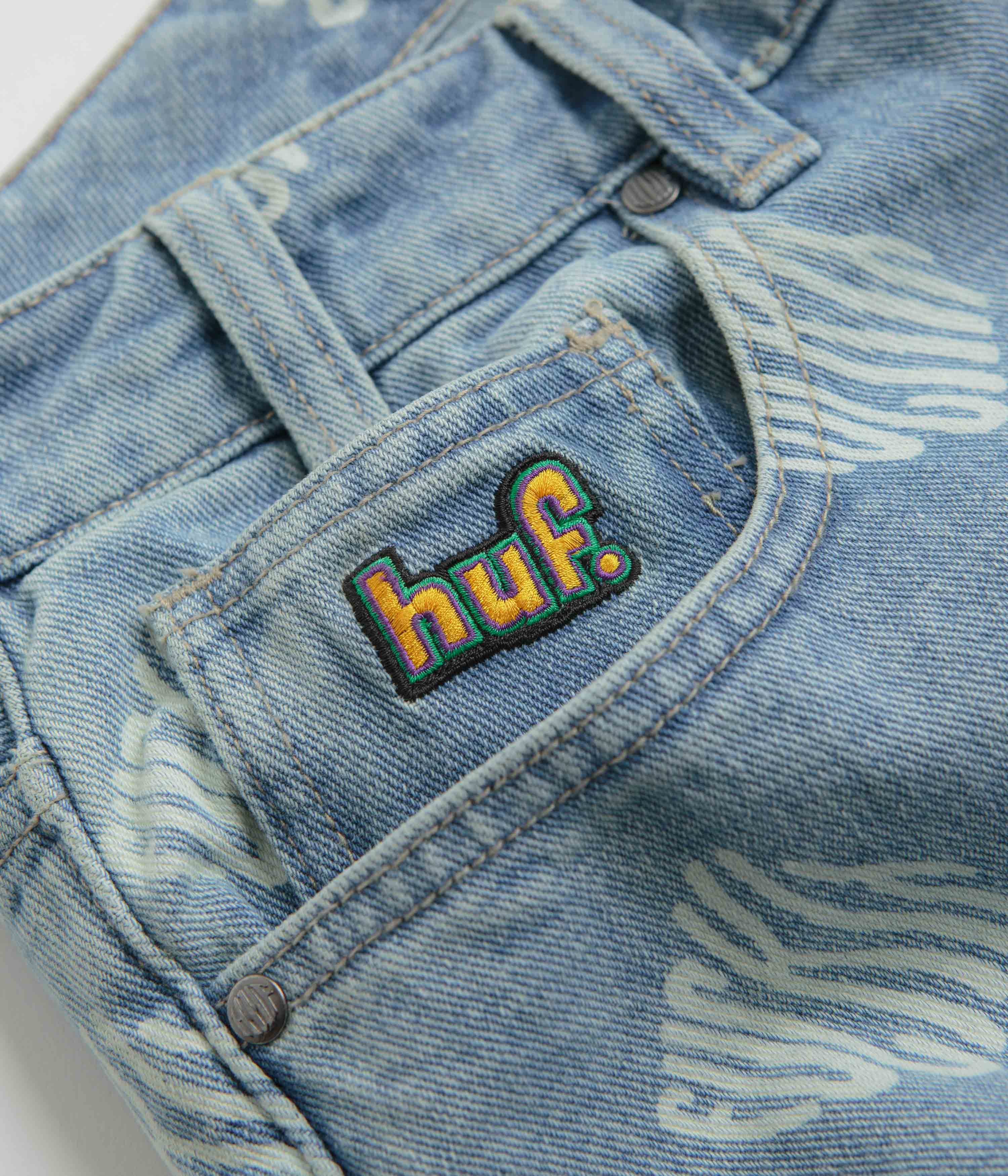 HUF Cromer Print Pants - Blue - Image 7