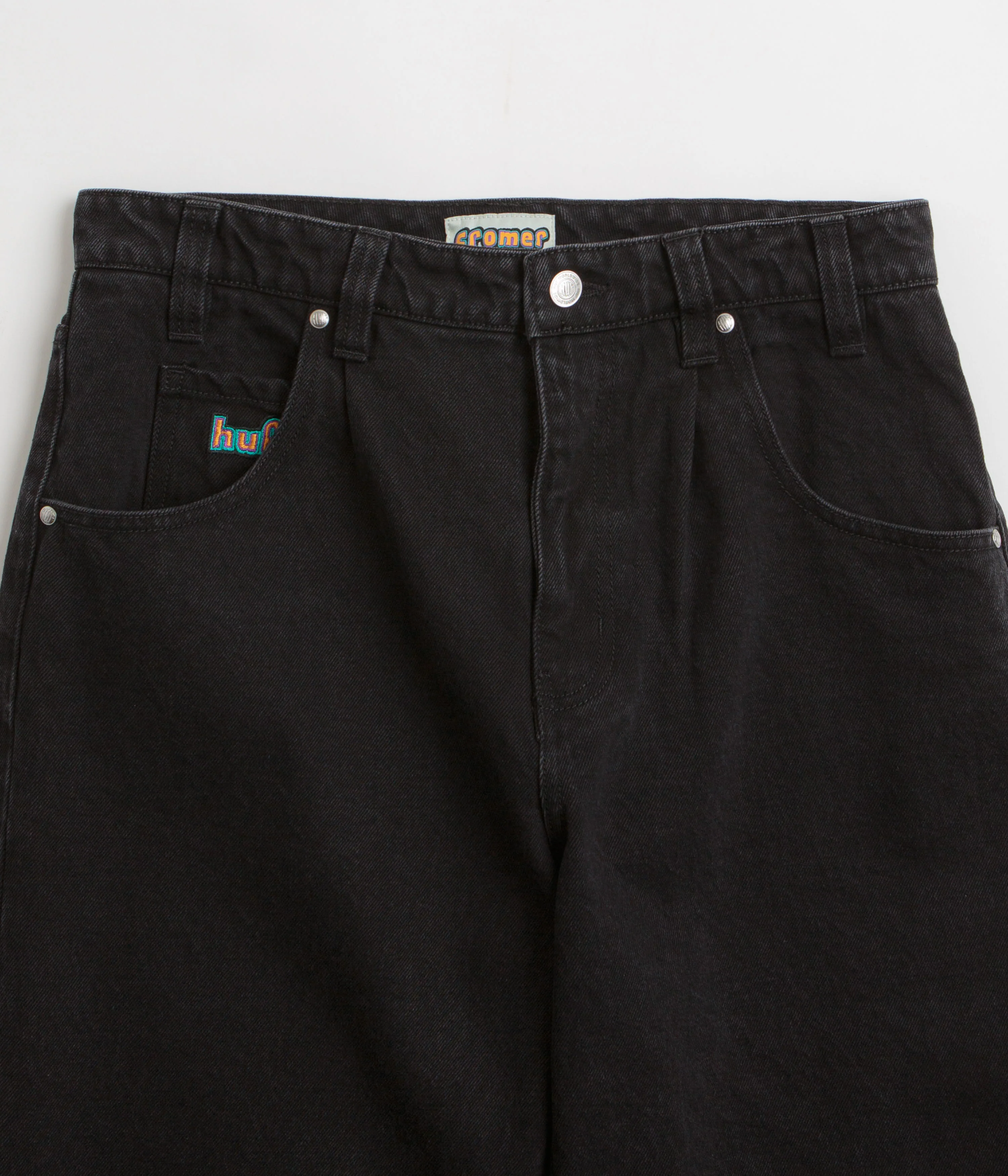 HUF Cromer Shorts - Washed Black - Image 4