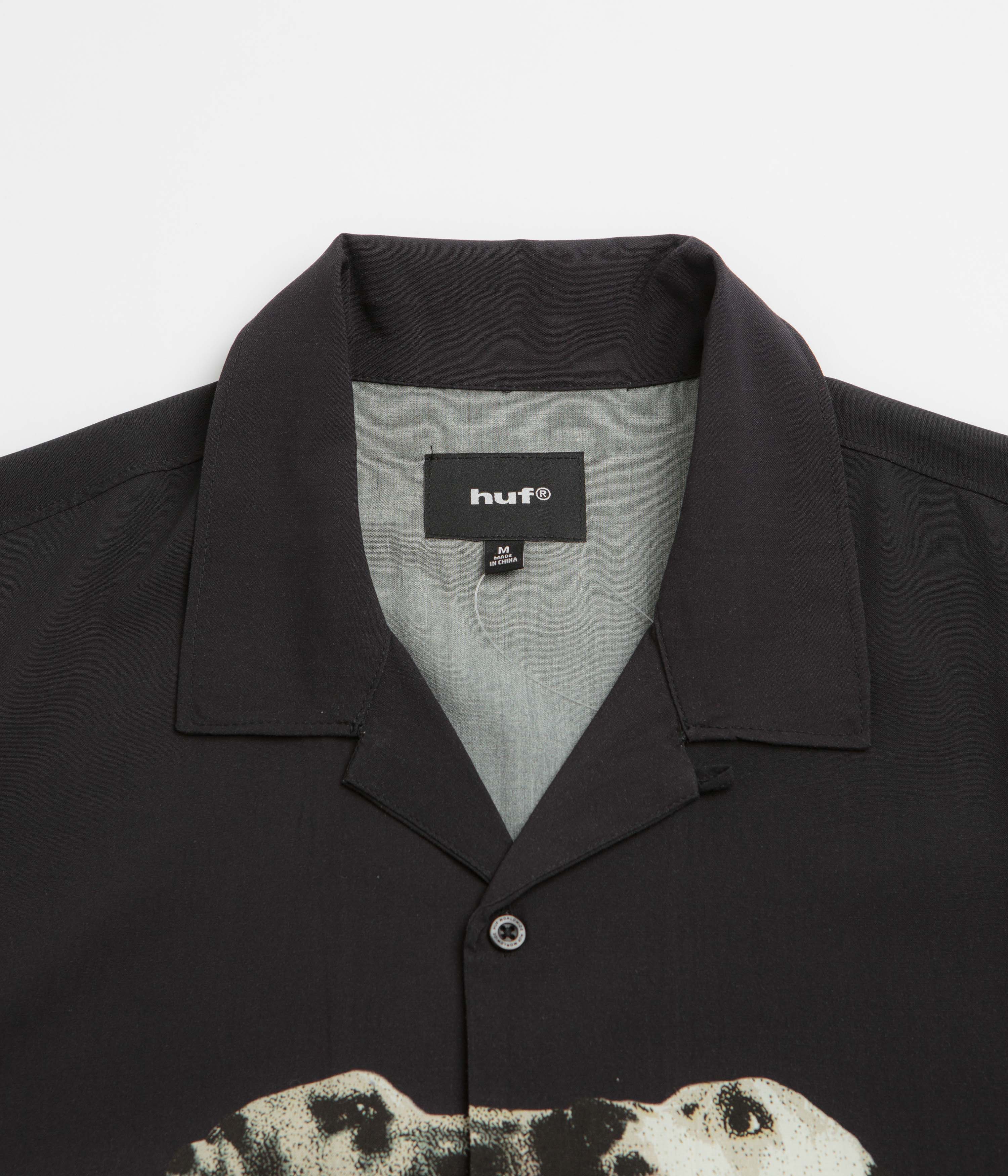 HUF Dogged Short Sleeve Resort Shirt - Black - Image 2