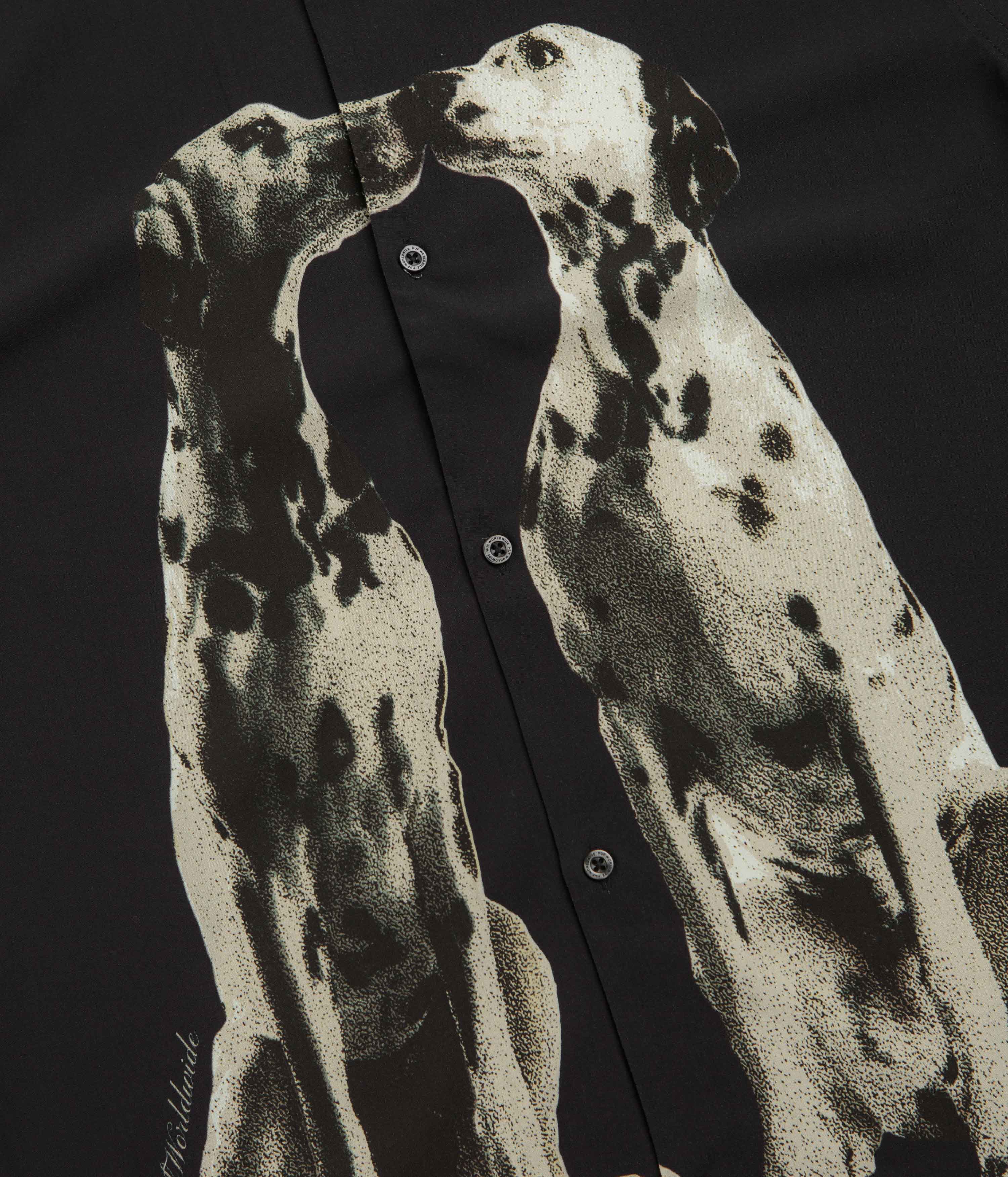 HUF Dogged Short Sleeve Resort Shirt - Black - Image 3