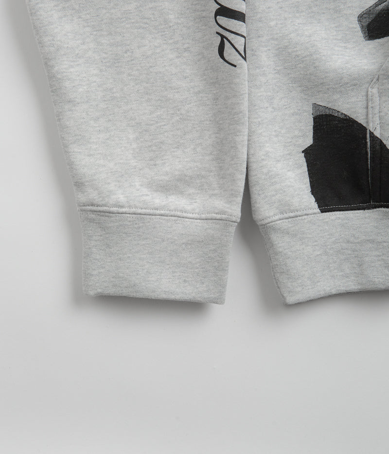 HUF Endless Waltz Split Zip Hoodie - Heather Grey - Image 2
