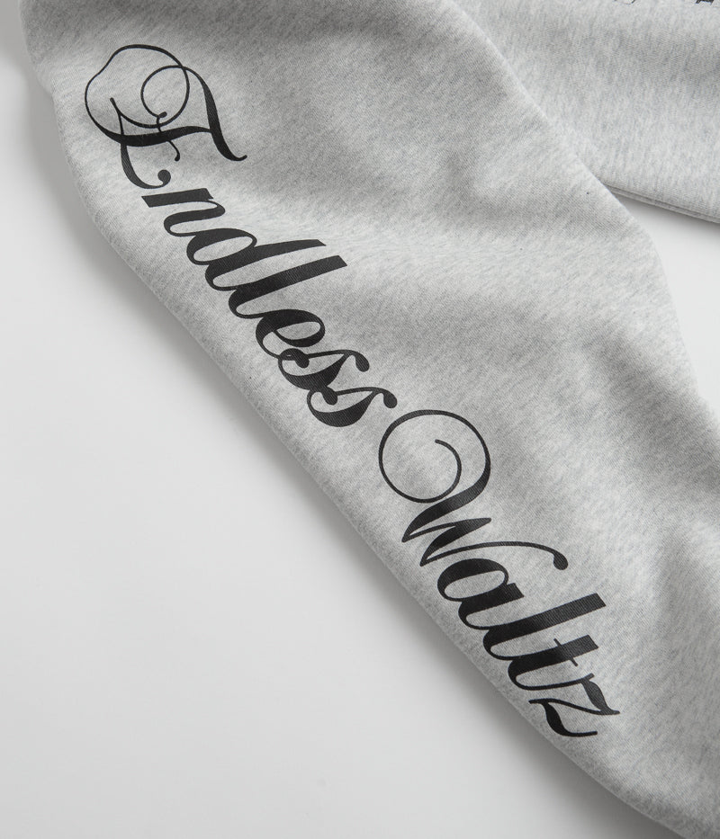 HUF Endless Waltz Split Zip Hoodie - Heather Grey - Image 7