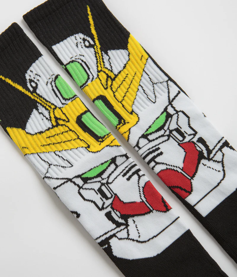 HUF Gundam Wing Crew Socks - Black - Image 2