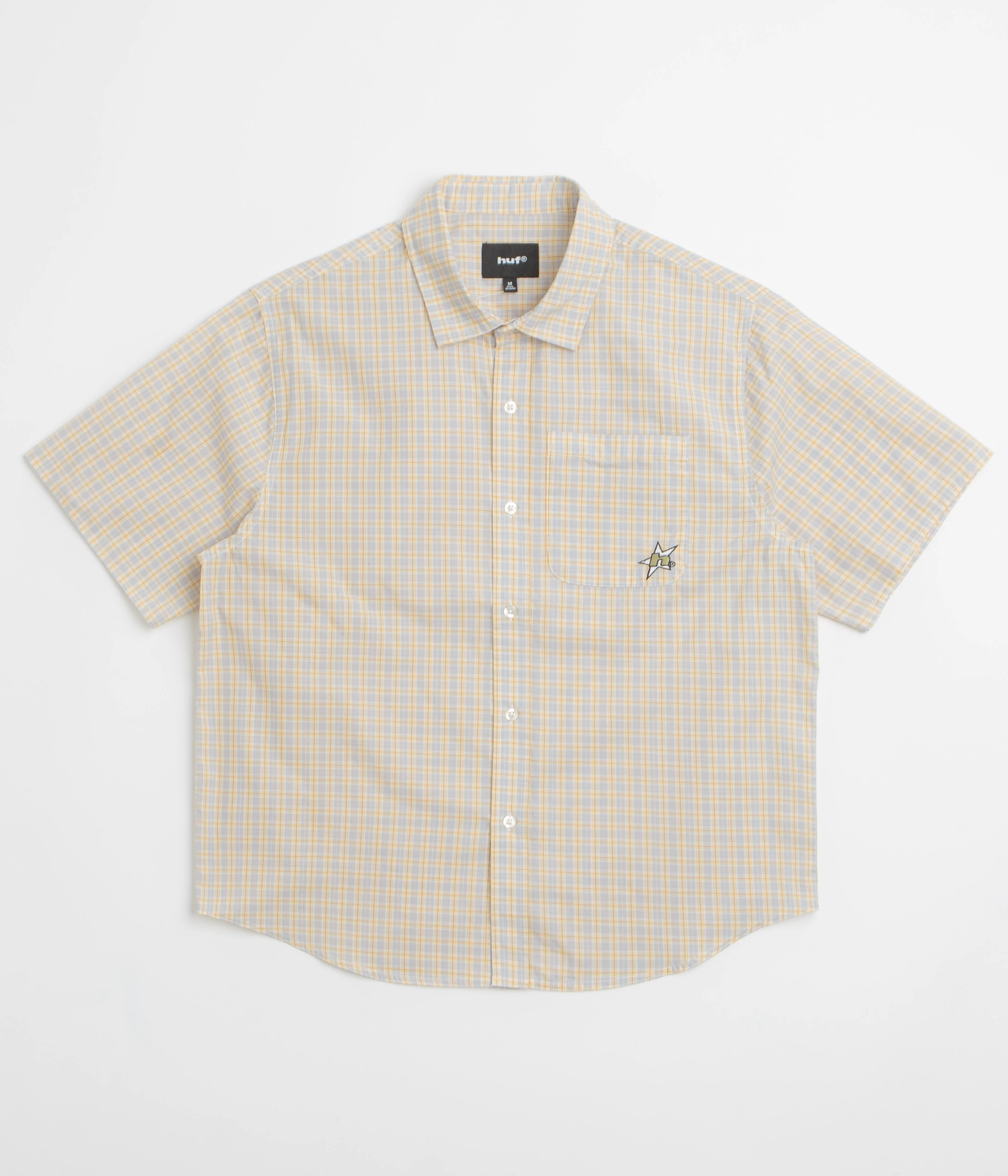 HUF H Star Plaid Short Sleeve Shirt - Putty