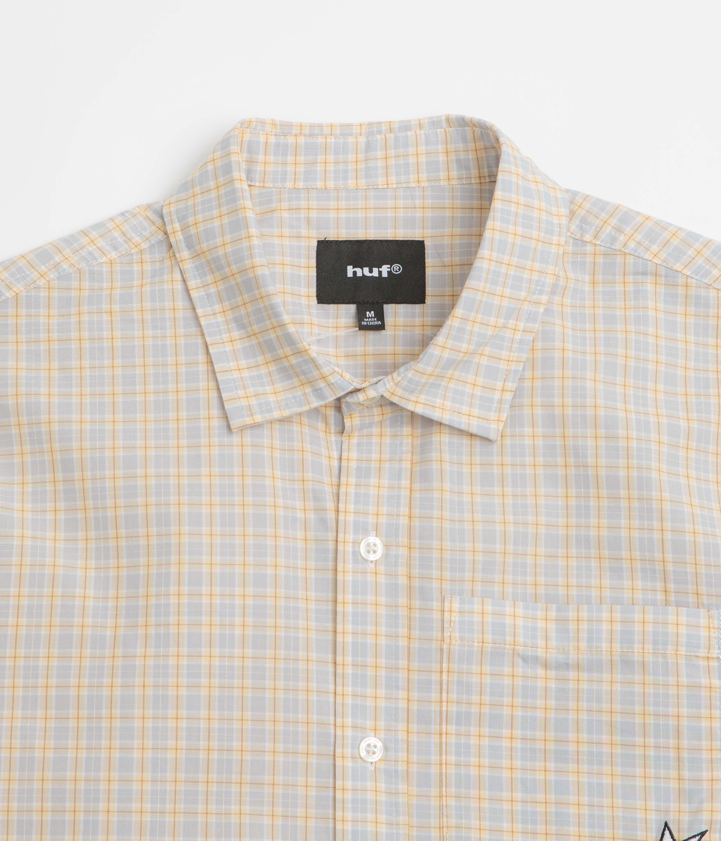 HUF H Star Plaid Short Sleeve Shirt - Putty - Image 2