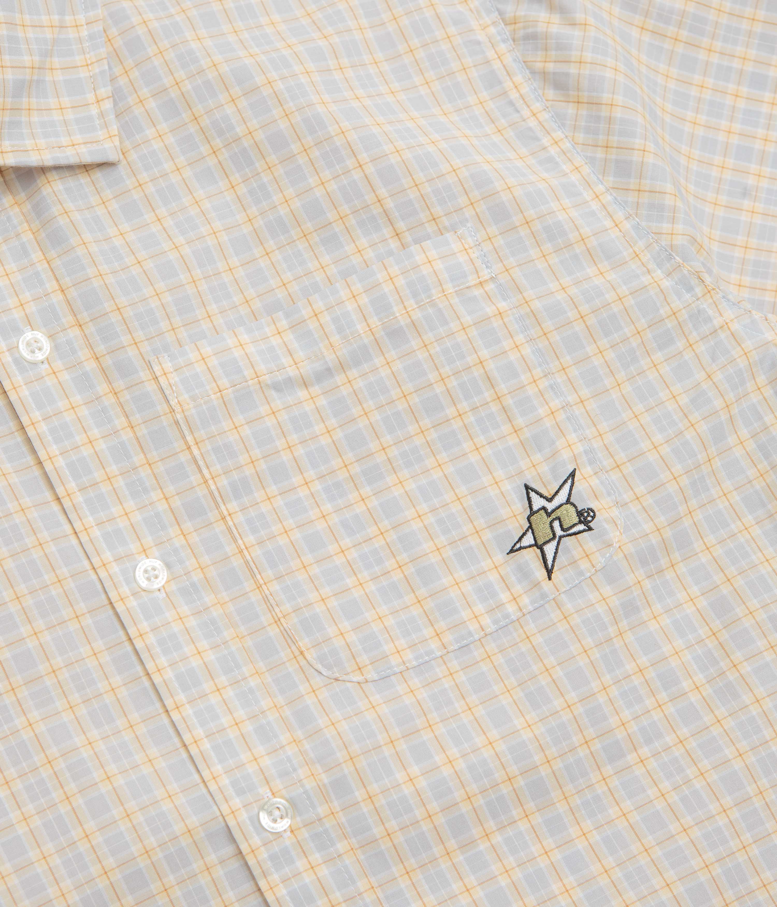 HUF H Star Plaid Short Sleeve Shirt - Putty - Image 3