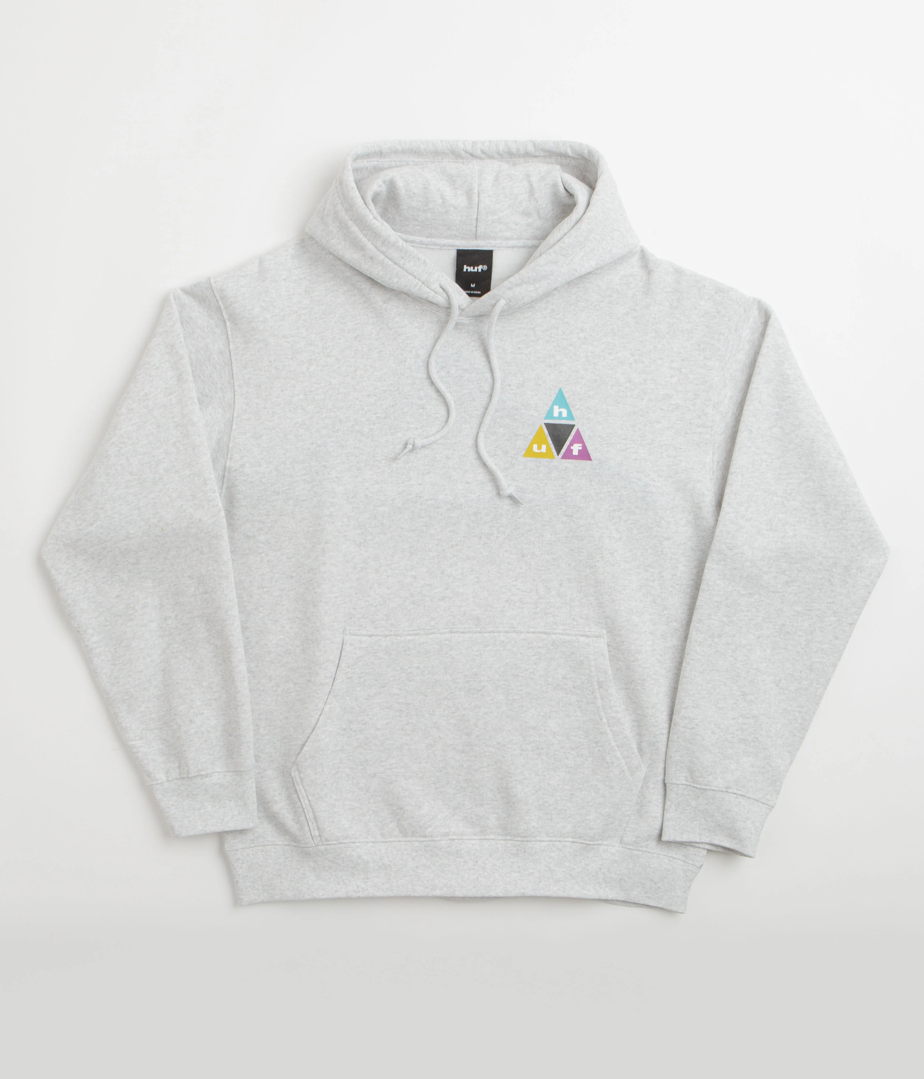 HUF Prism Triple Triangle Hoodie - Heather Grey - Image 2