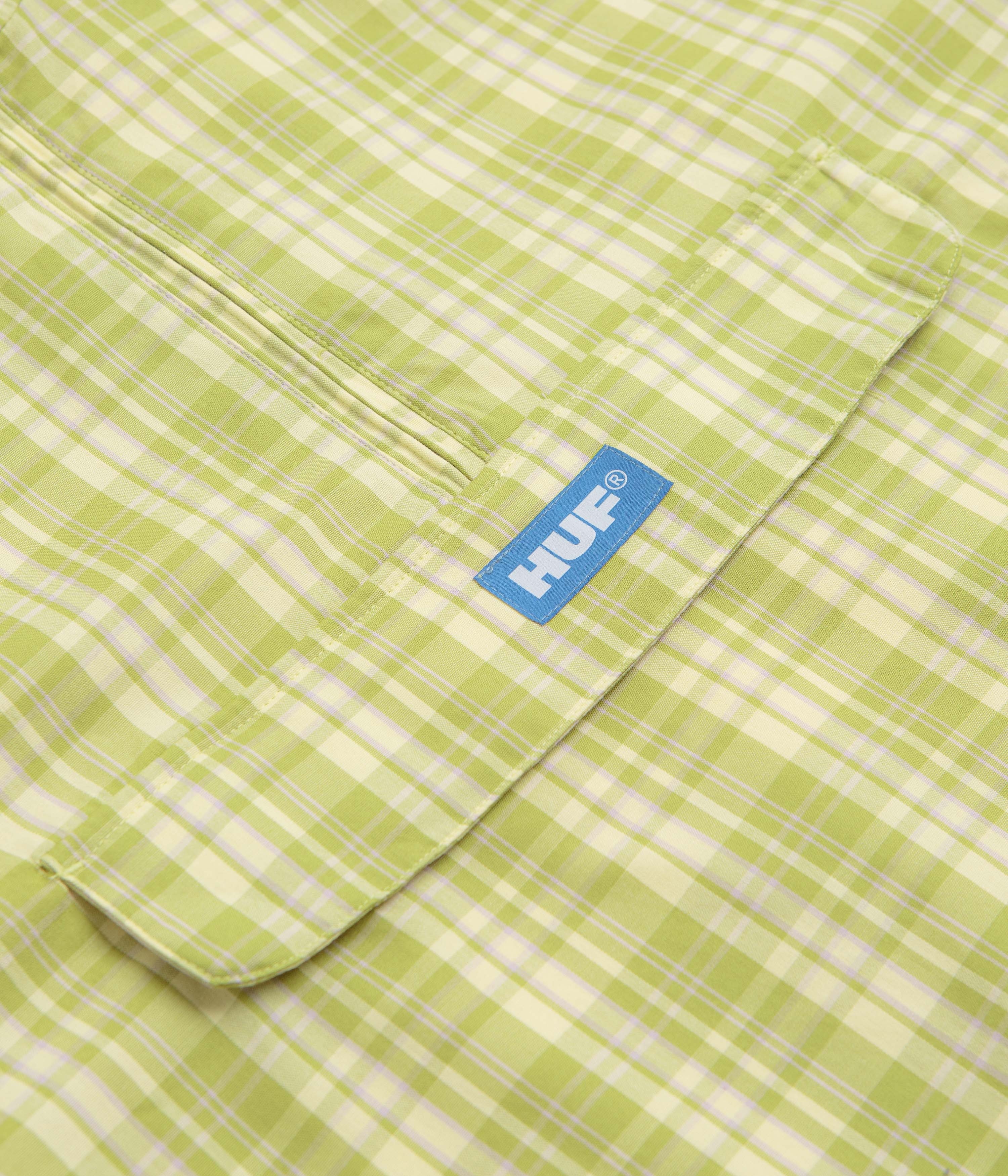 HUF Rivington Plaid 1/4 Zip Anorak - Tarragon - Image 5