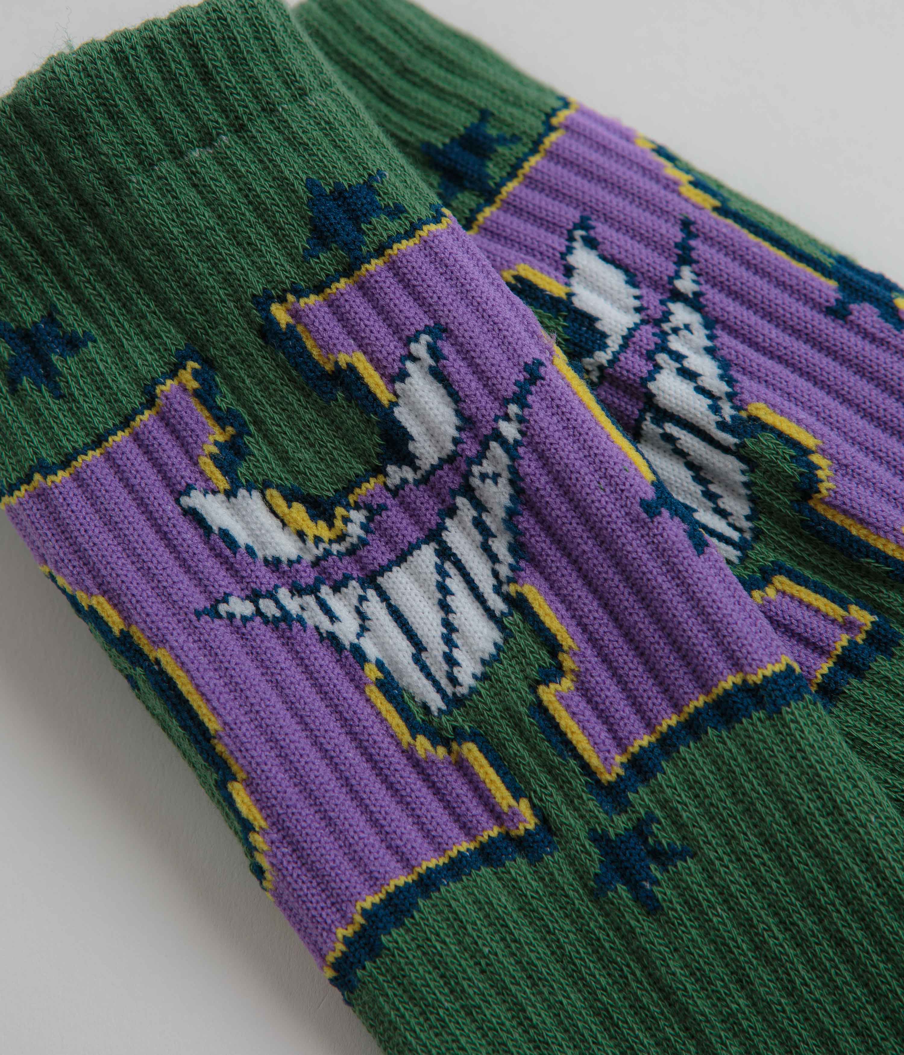 HUF Sassy H Crew Socks - Forest Green - Image 2