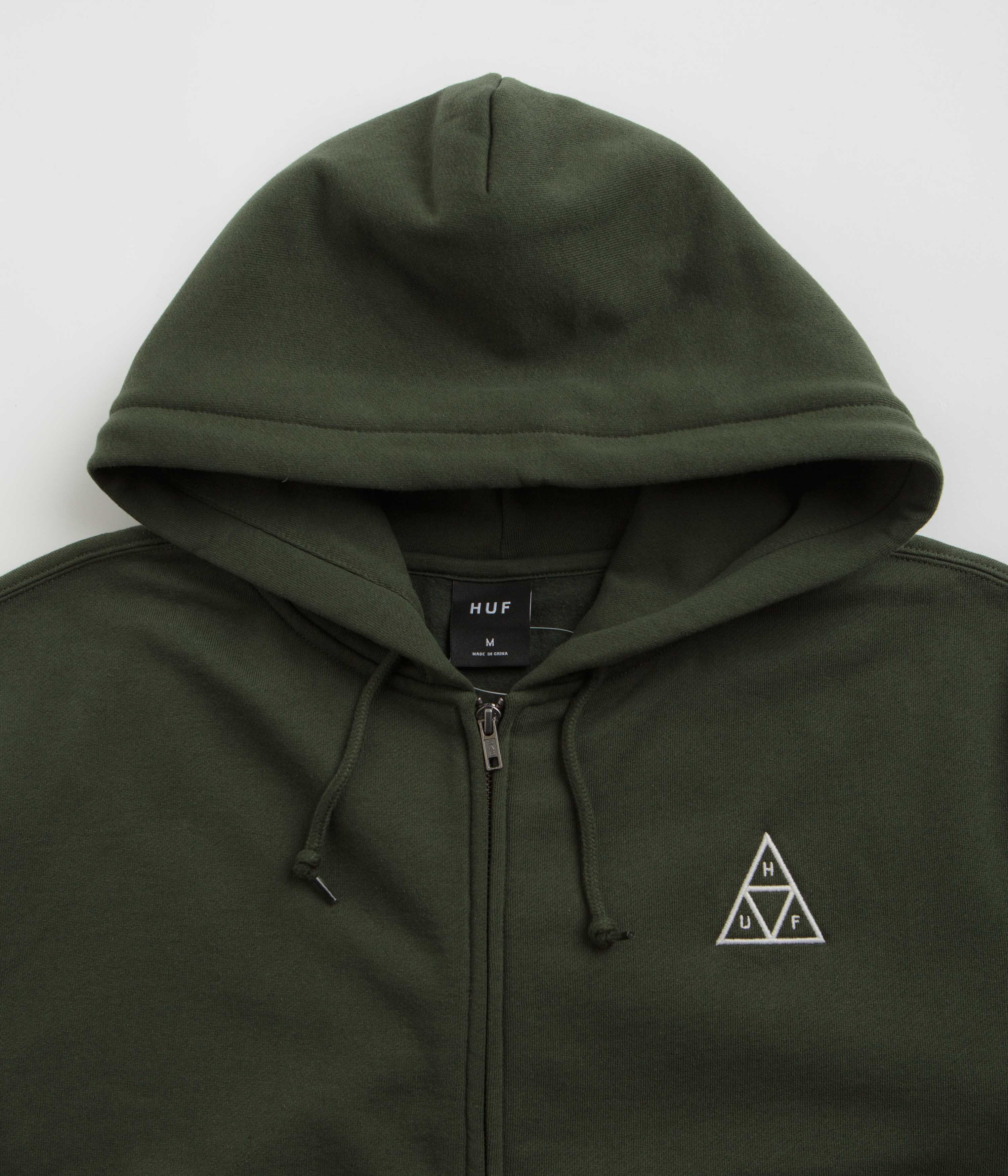 HUF Set TT Full Zip Hoodie - Hunter Green - Image 2