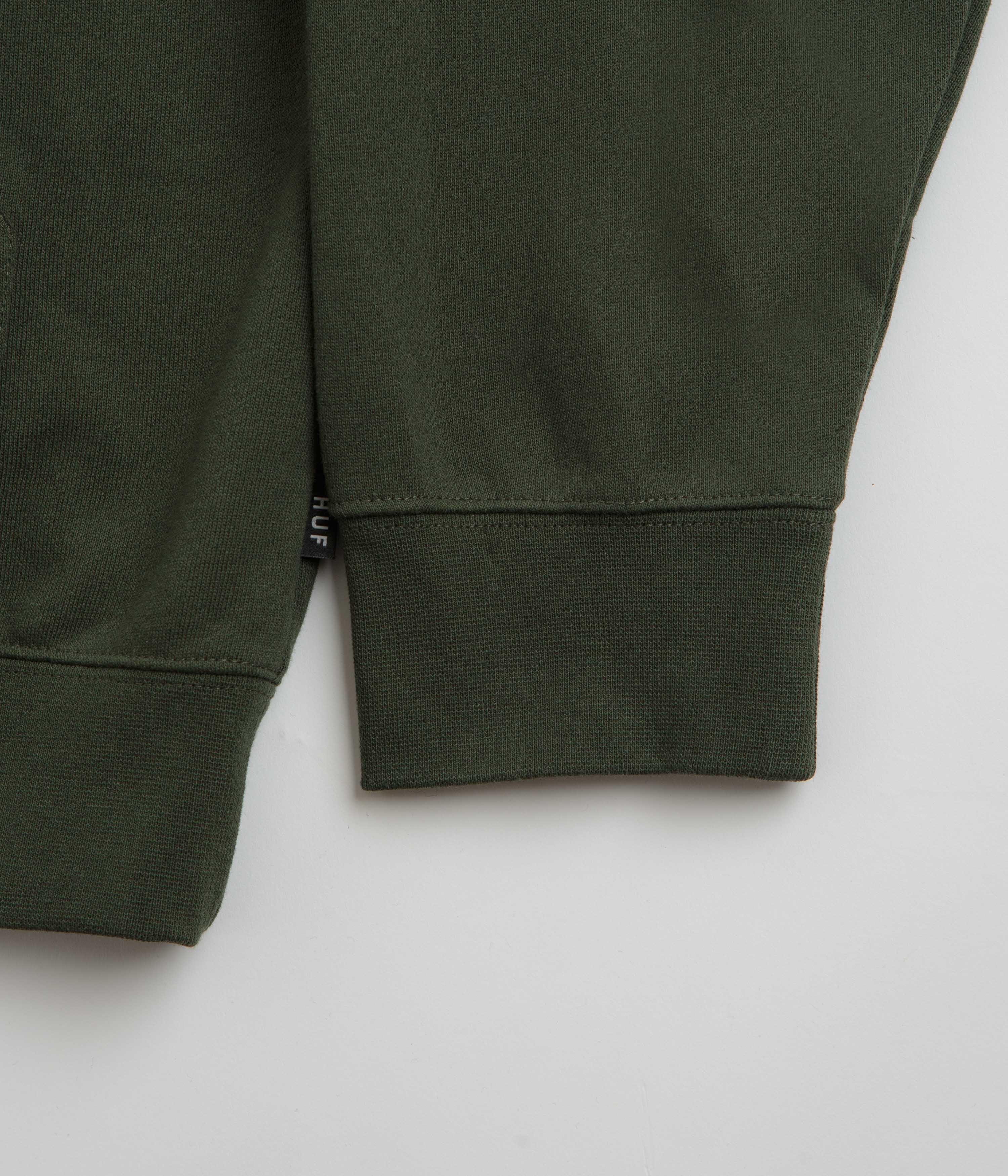 HUF Set TT Full Zip Hoodie - Hunter Green - Image 4