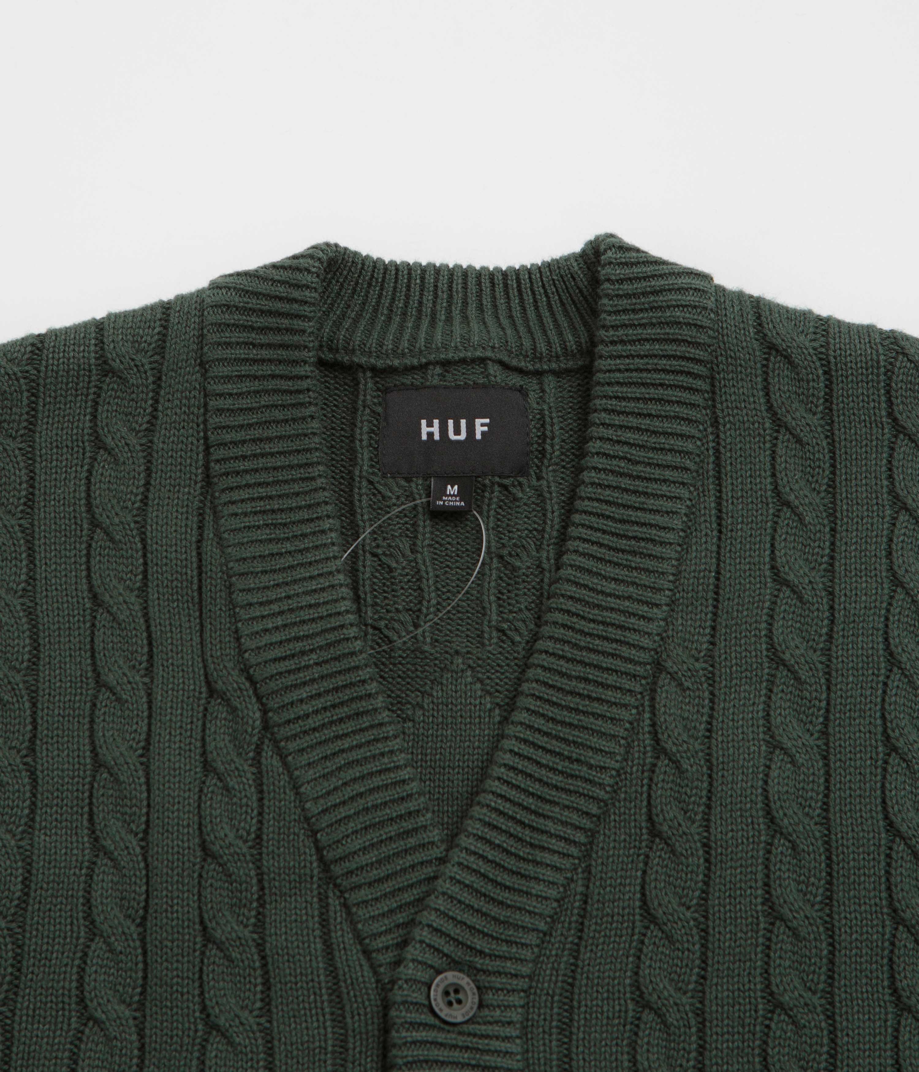 HUF TT Jacquard Cardigan - Hunter Green - Image 2
