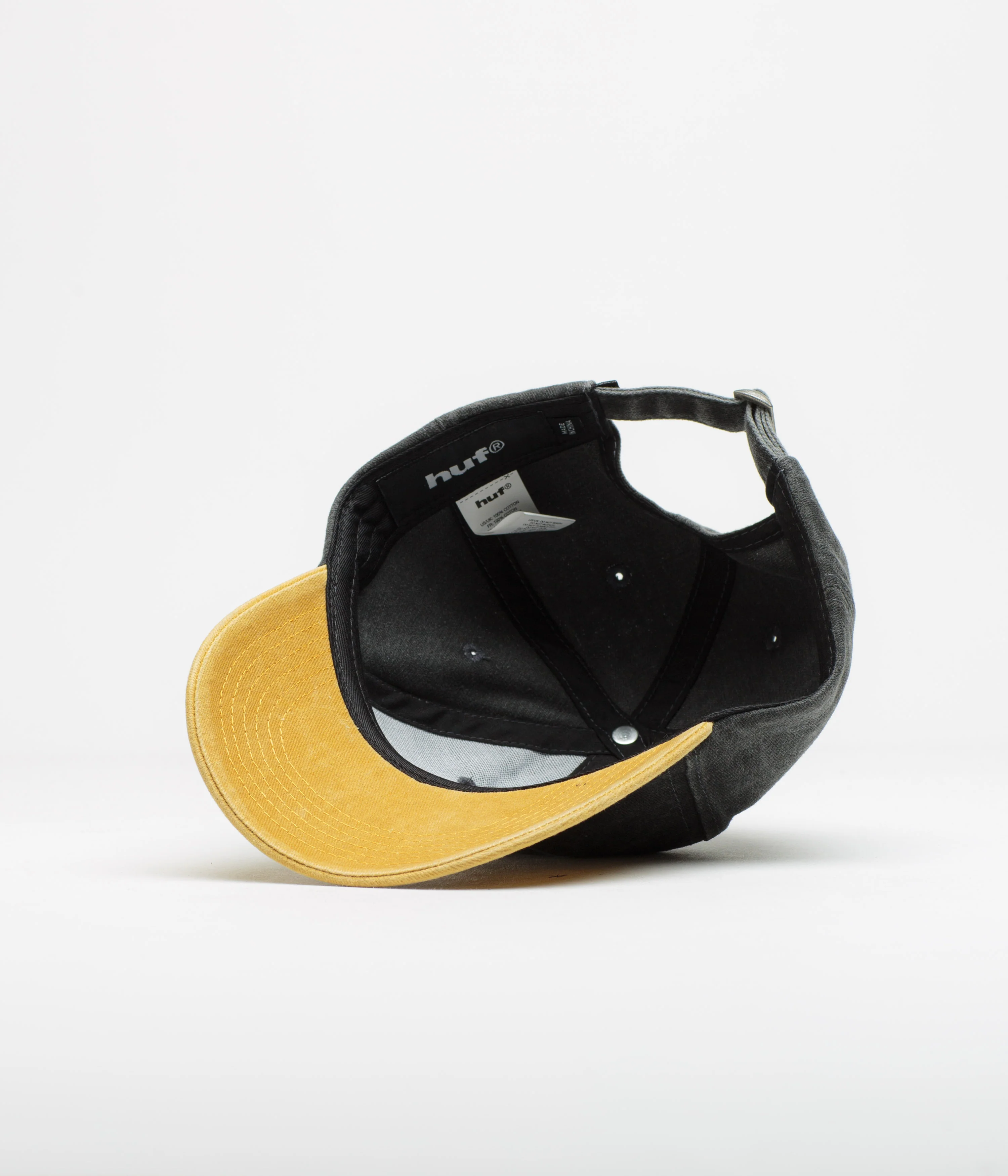 HUF Two Tone 89 Washed Cap - Black - Image 4