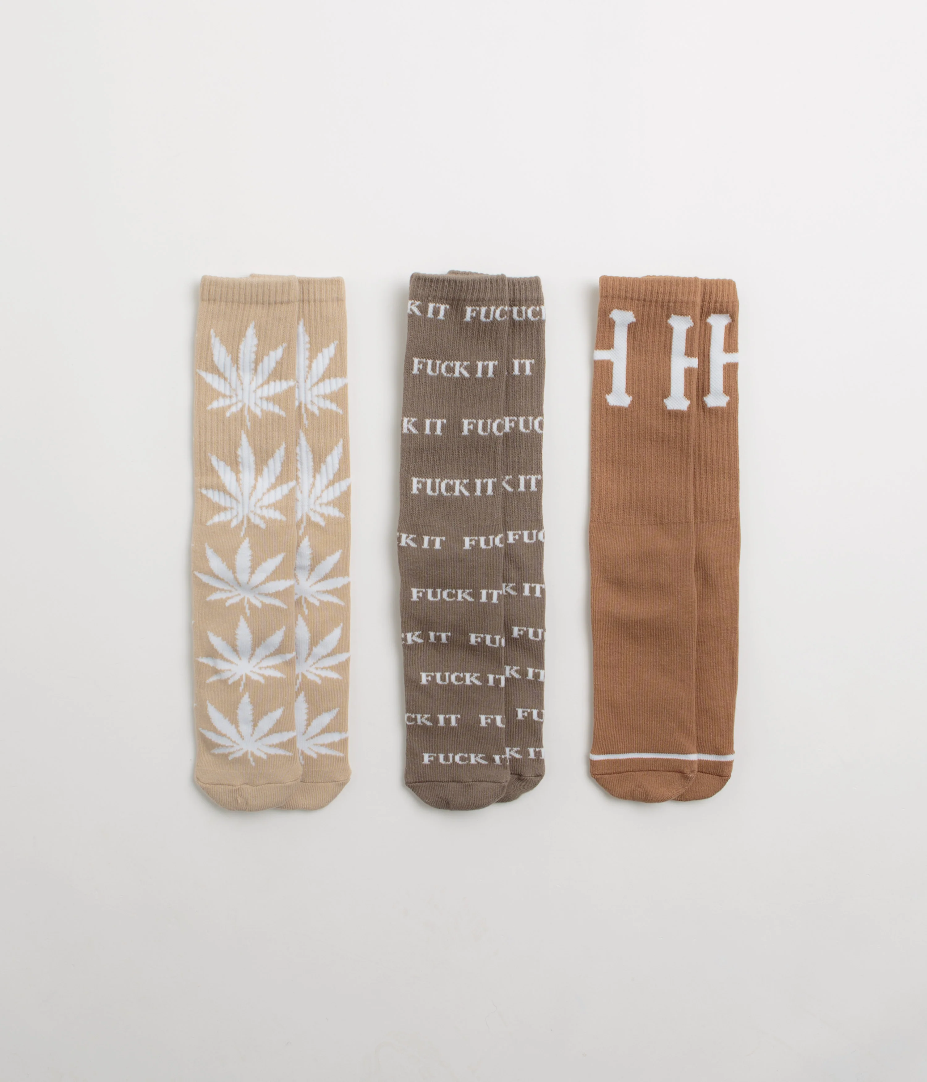 HUF Variety Socks (3 Pack) - Brown - Image 2