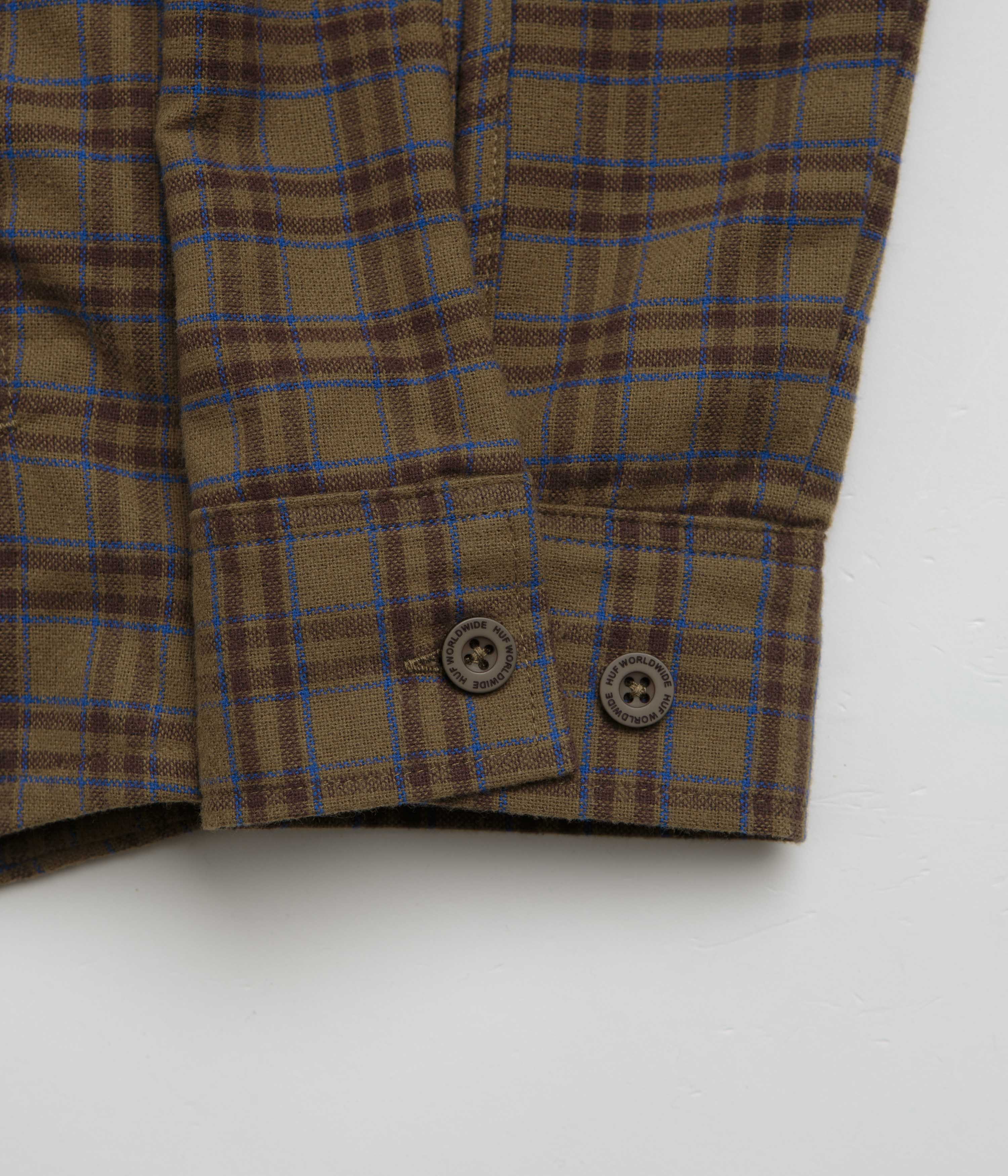 HUF Weston Fleece Lined Shirt Jacket - Espresso - Image 8