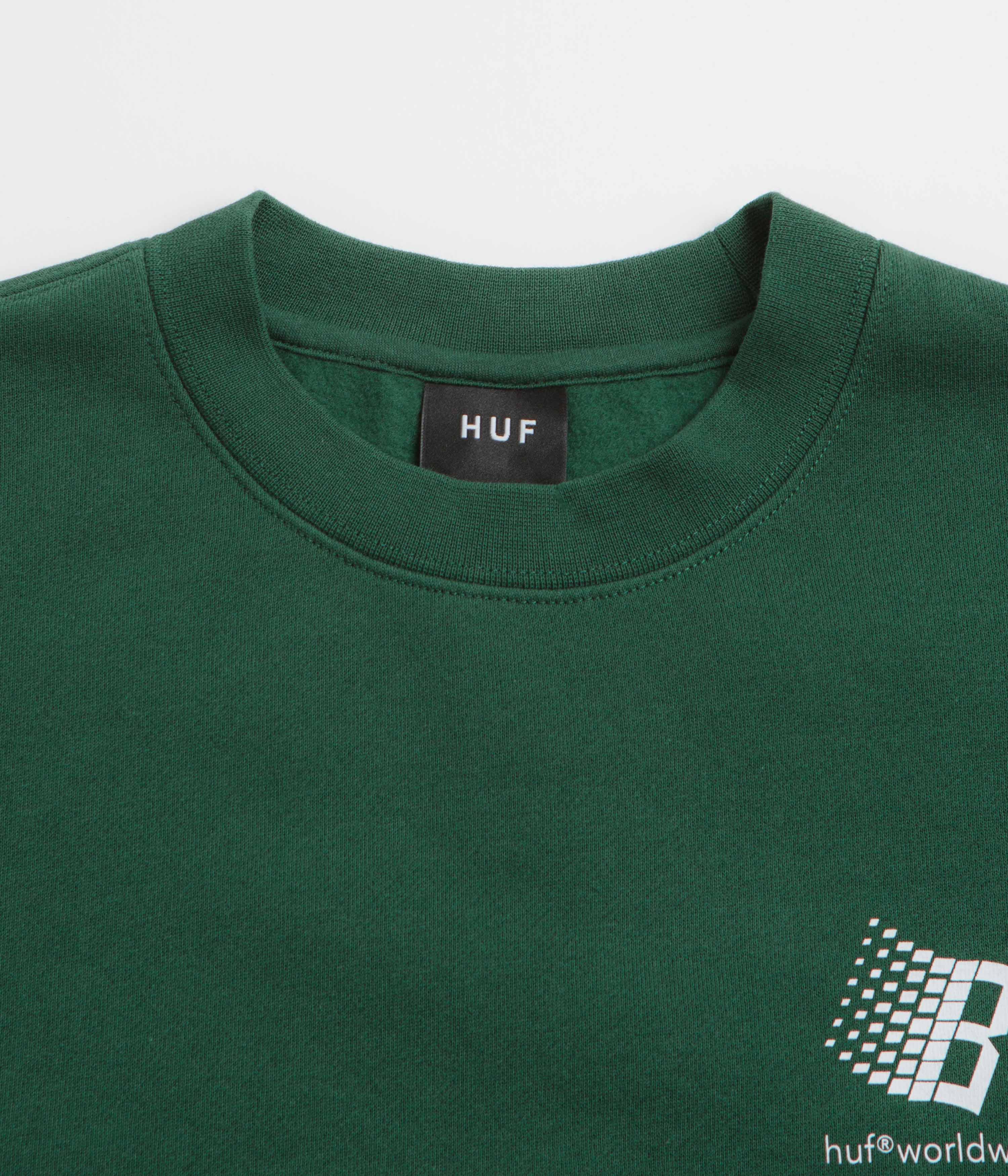 HUF x Bronze 56K Crewneck Sweatshirt - Forest Green - Image 3