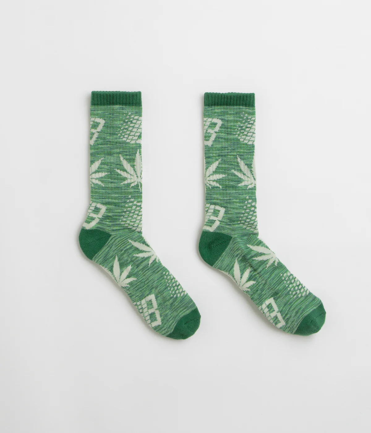 HUF x Bronze 56K Plantlife Marled Socks - Green