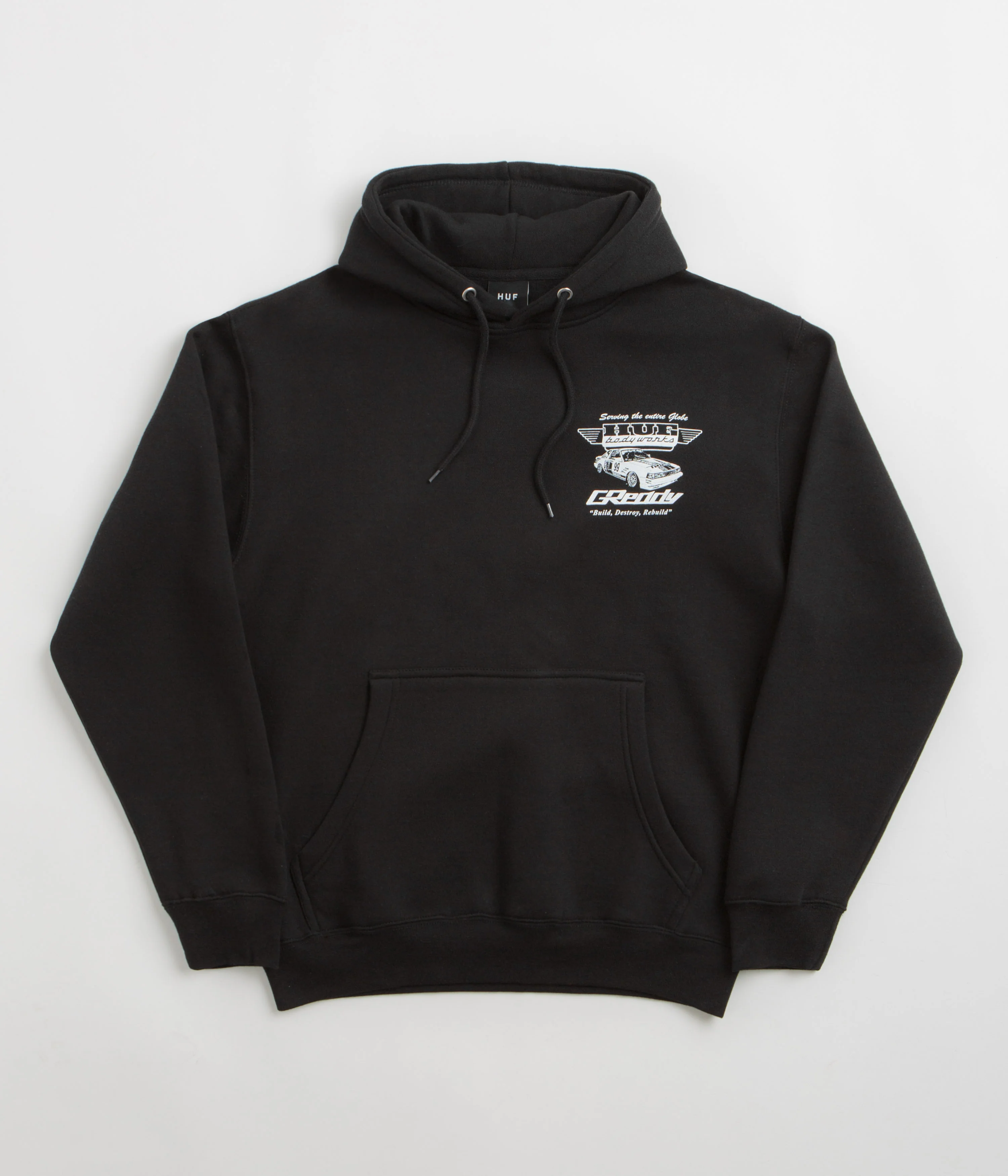 HUF x GReddy Body Works Hoodie - Black - Image 2