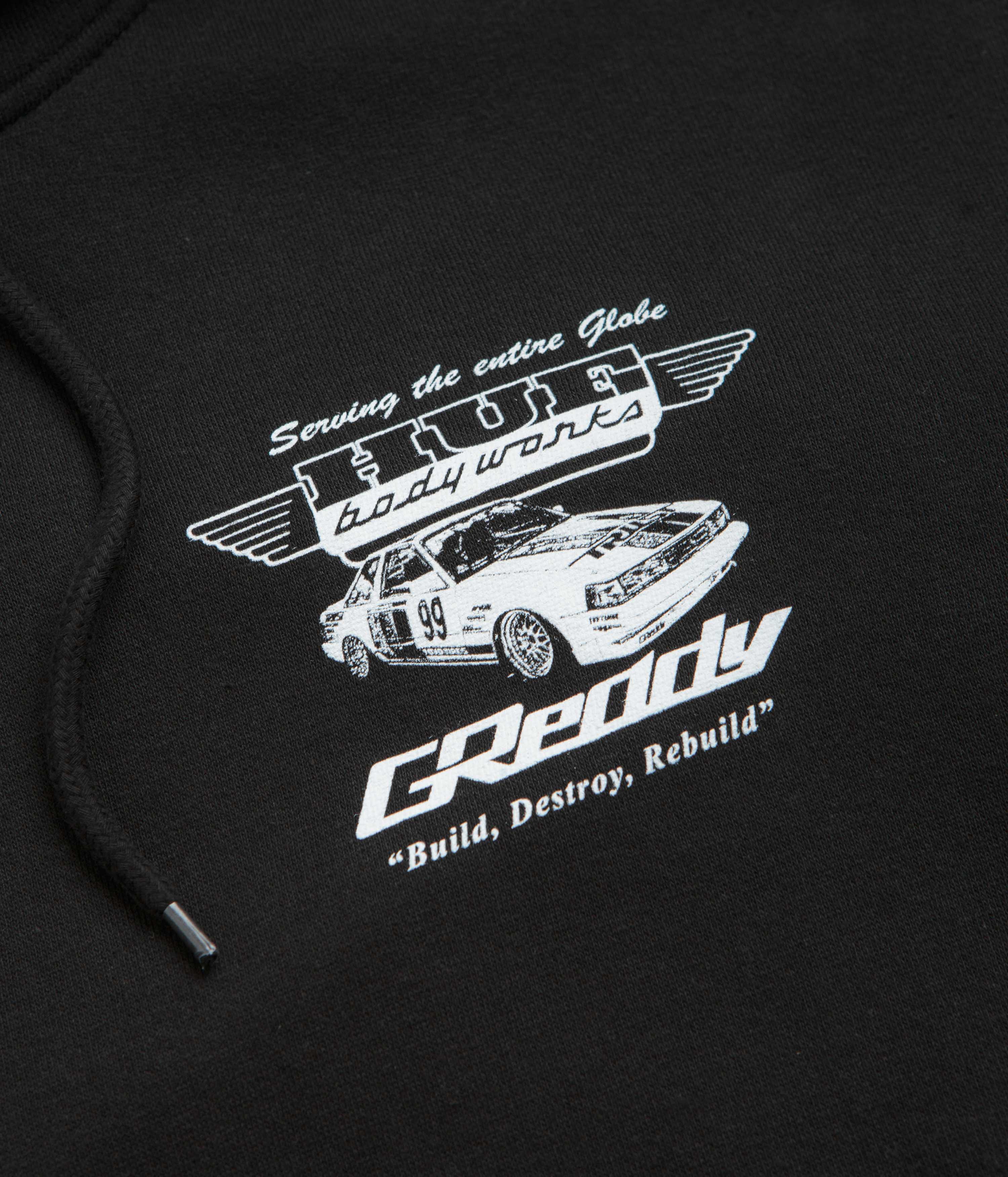 HUF x GReddy Body Works Hoodie - Black - Image 4