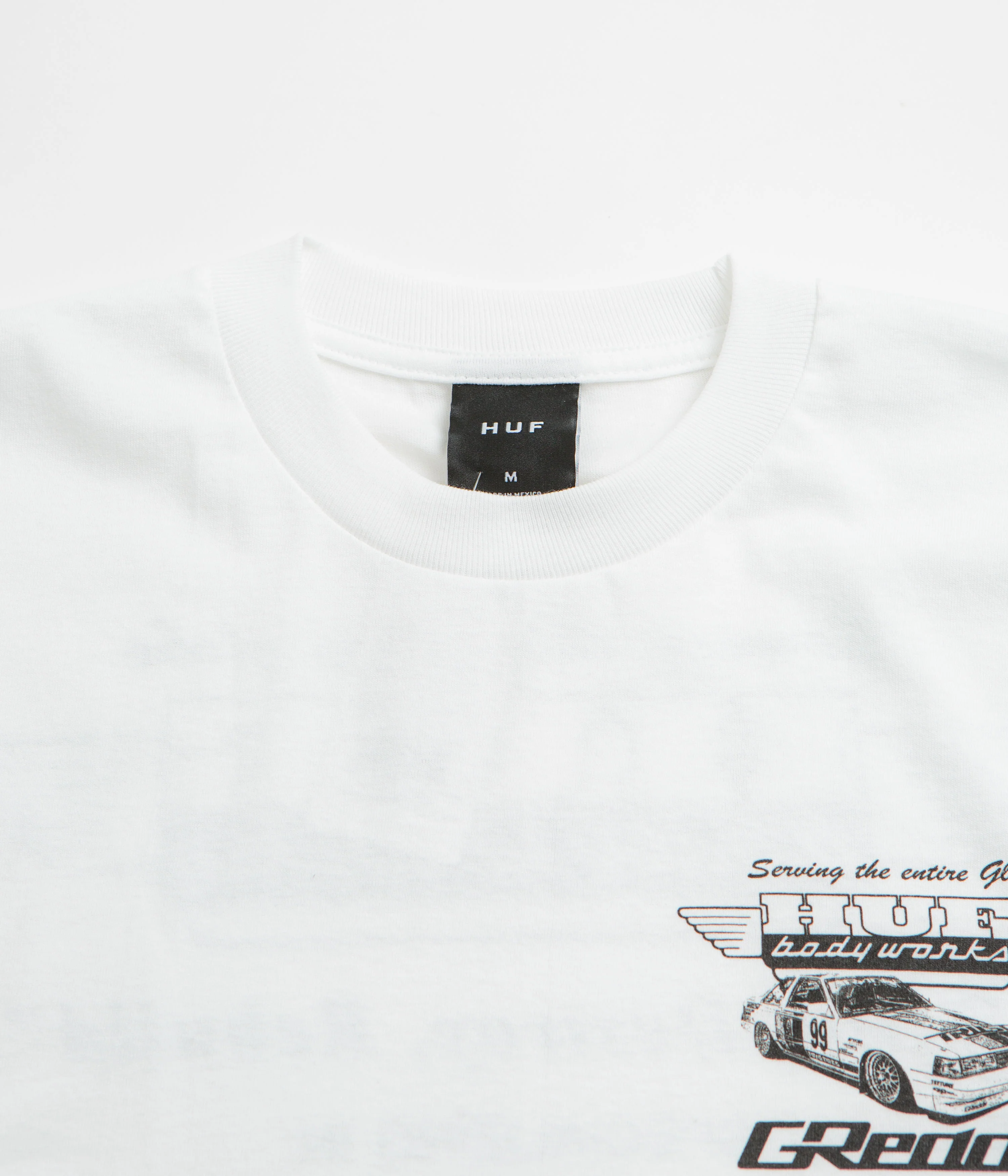 HUF x GReddy Body Works T-Shirt - White - Image 3