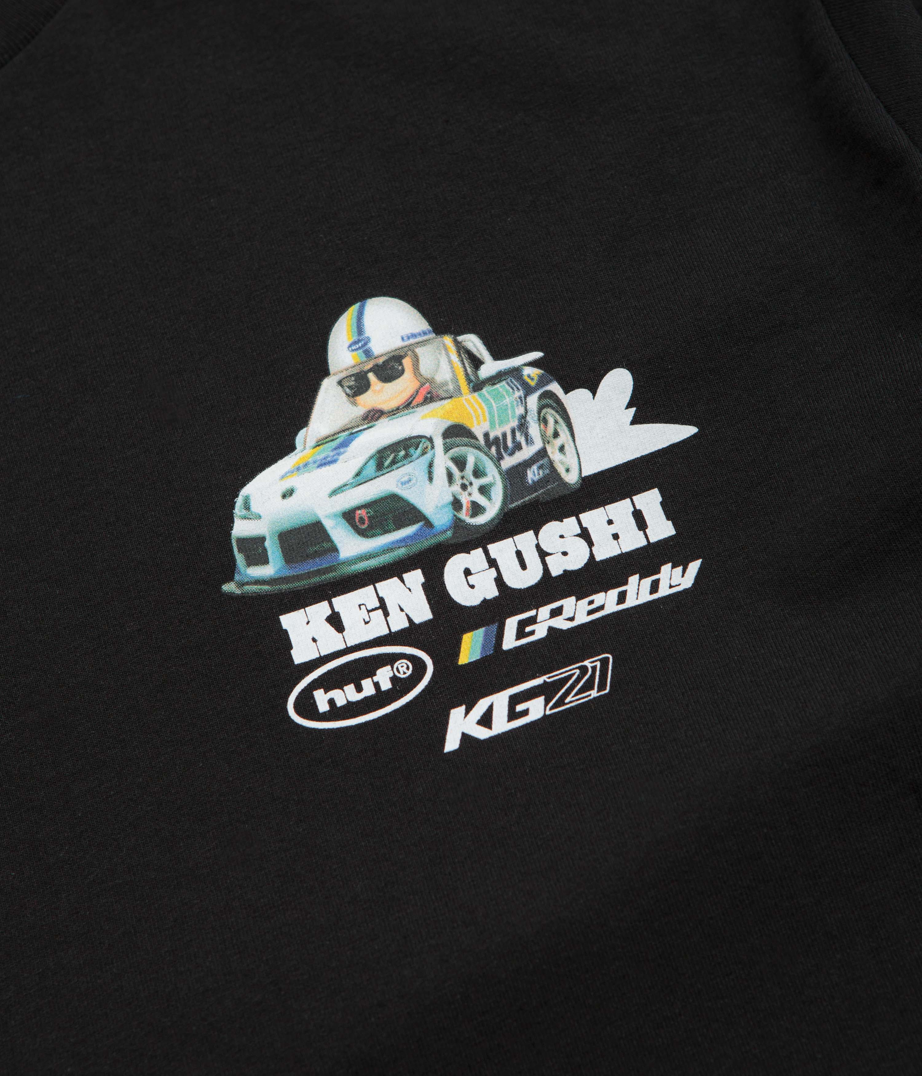 HUF x GReddy Gushi T-Shirt - Black - Image 4