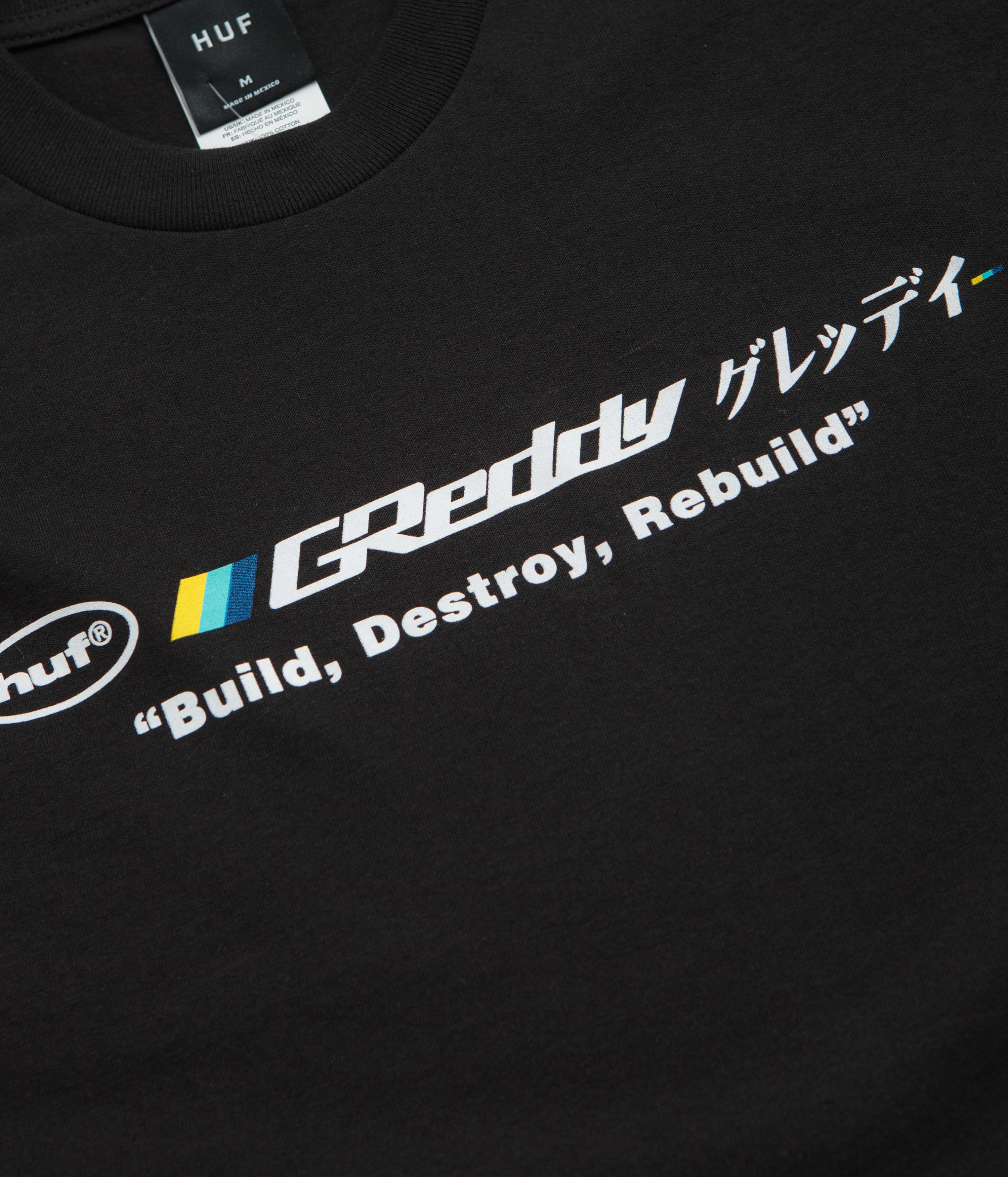 HUF x GReddy Motors T-Shirt - Black - Image 4