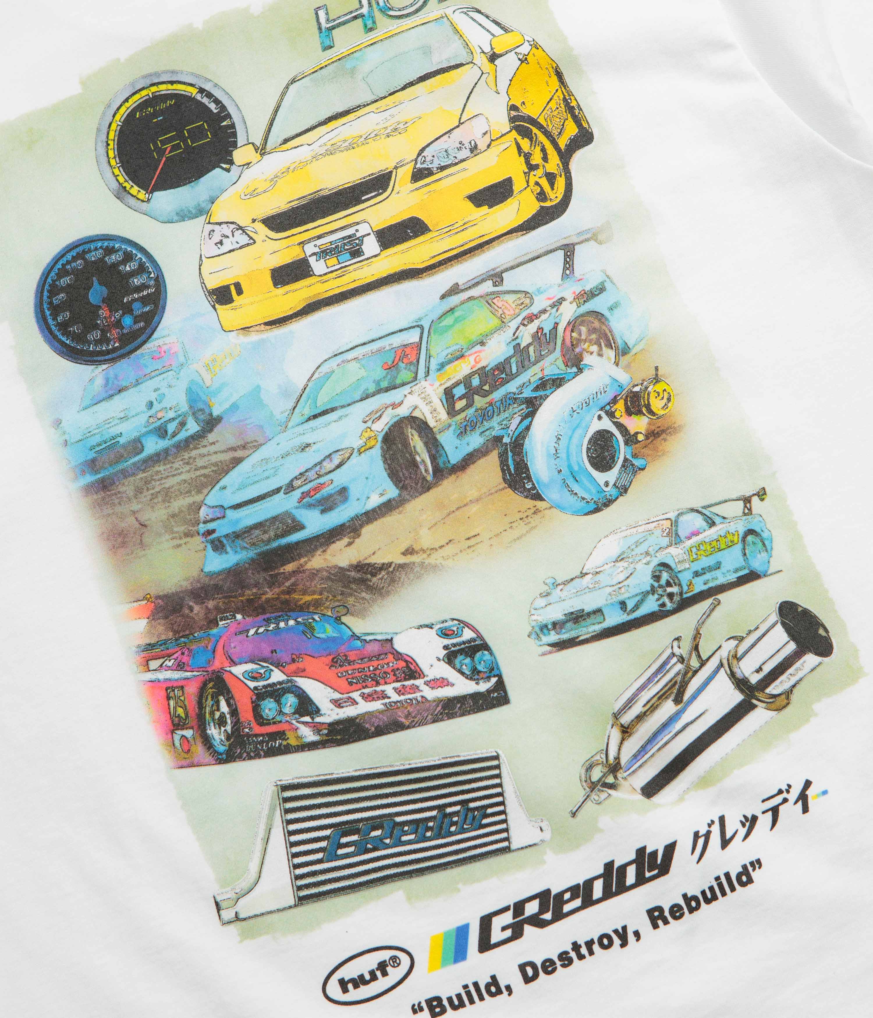 HUF x GReddy Parts T-Shirt - White - Image 5