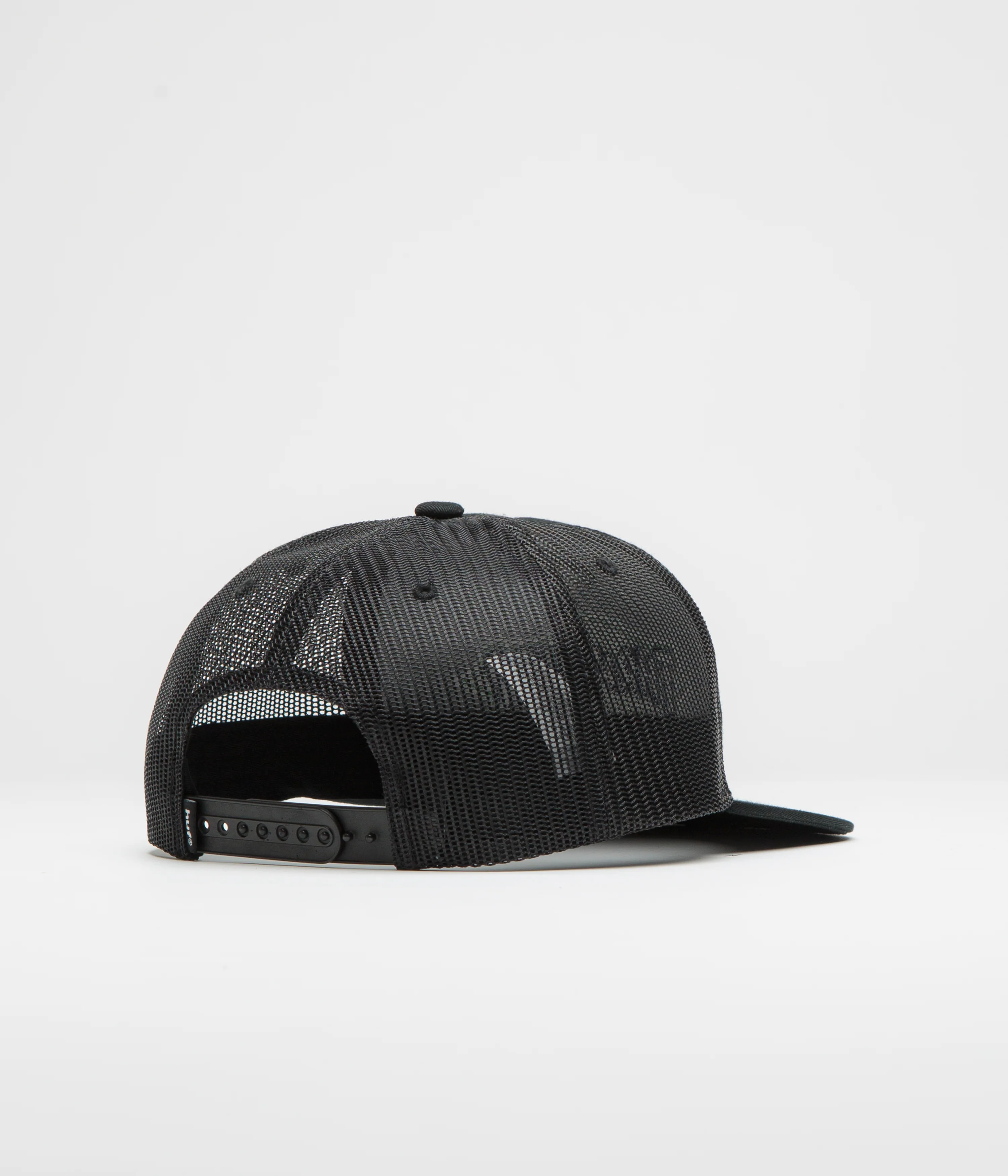 HUF x Thrasher Logo Twill Trucker Cap - Black - Image 3