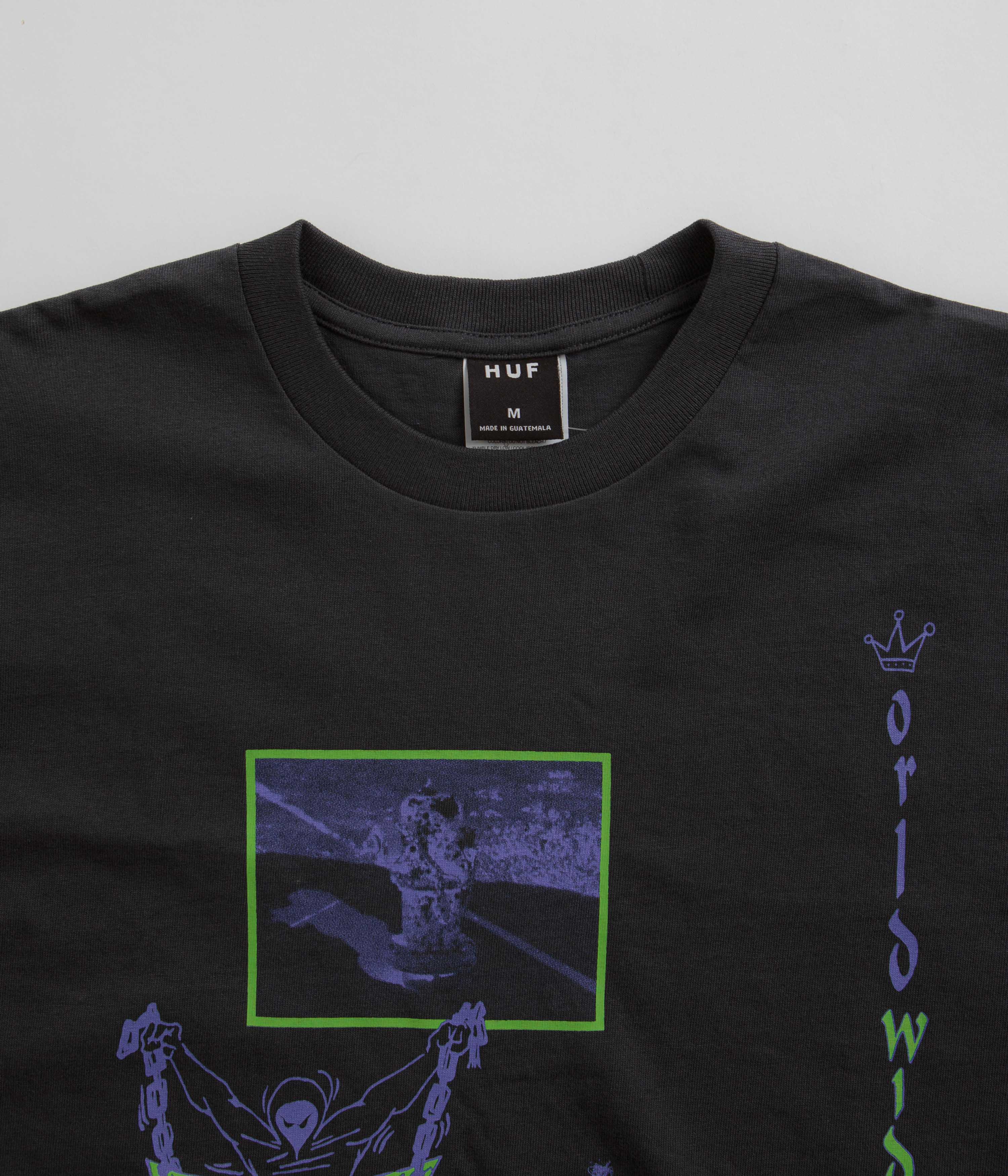 HUF Zine Washed T-Shirt - Washed Black - Image 3