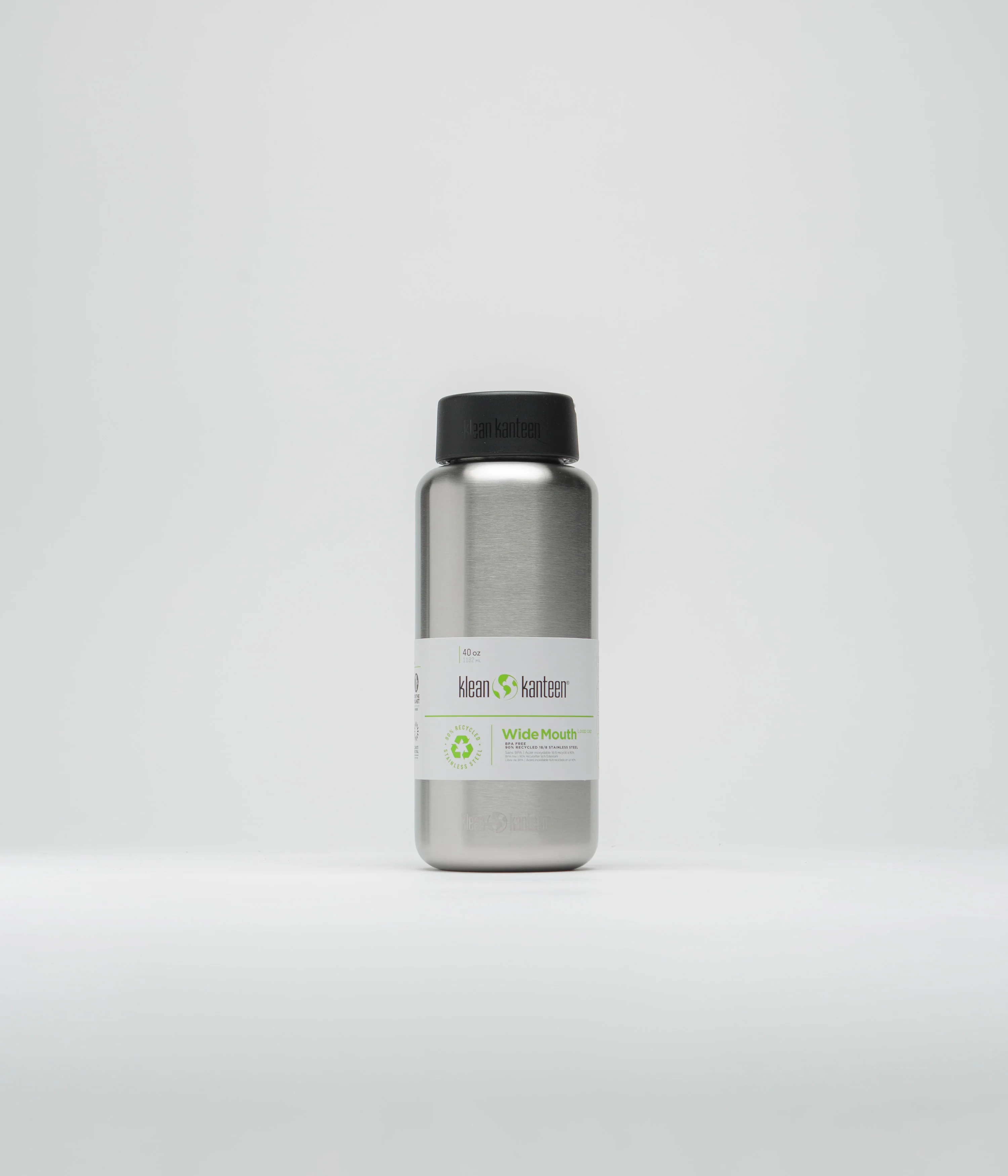 Klean Kanteen Wide Mouth 1182ml Flask - Brushed Stainless