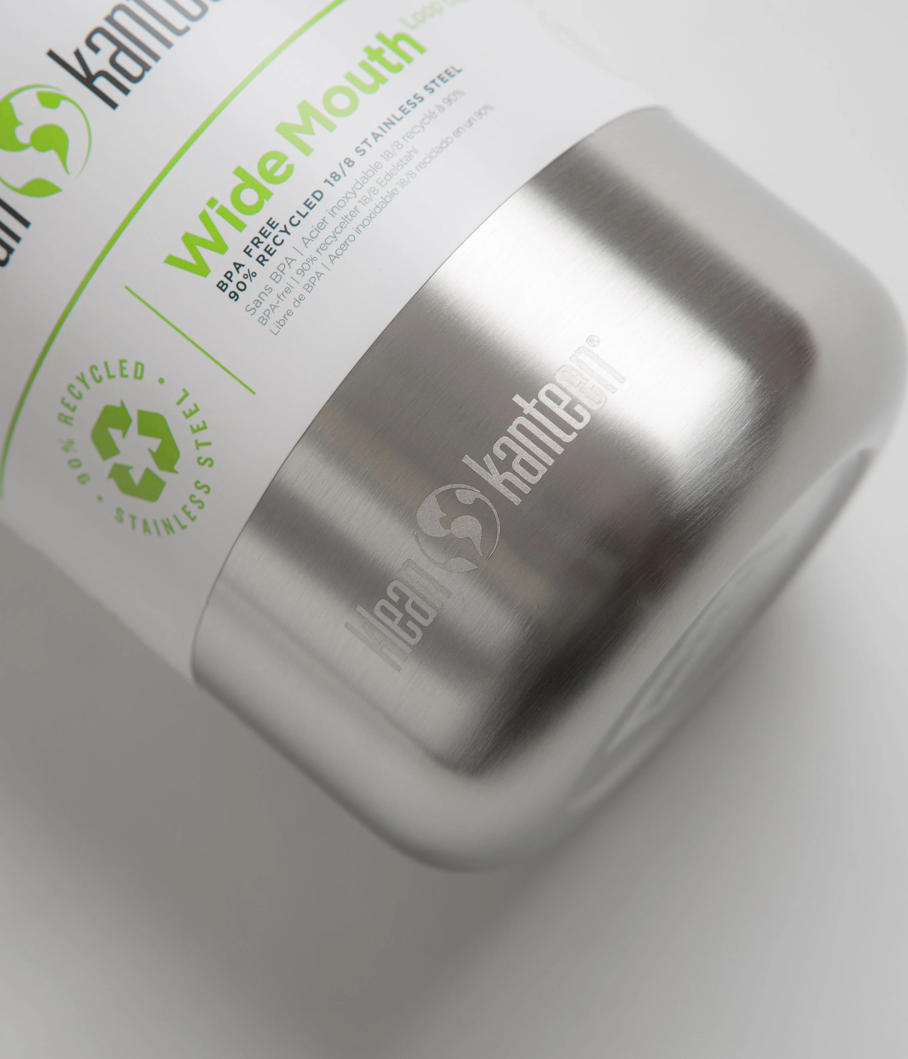 Klean Kanteen Wide Mouth 1182ml Flask - Brushed Stainless - Image 4