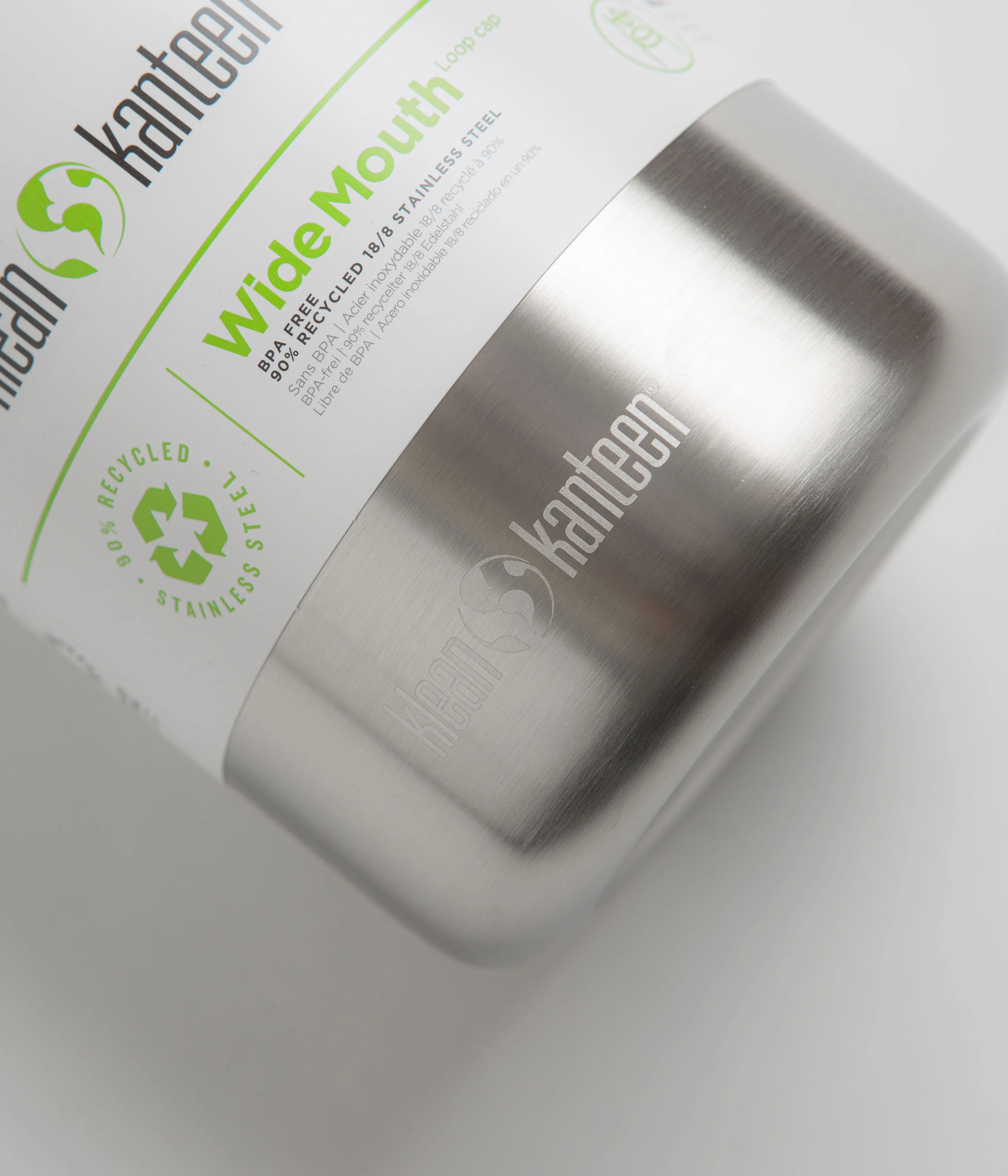 Klean Kanteen Wide Mouth 1900ml Flask - Brushed Stainless - Image 4