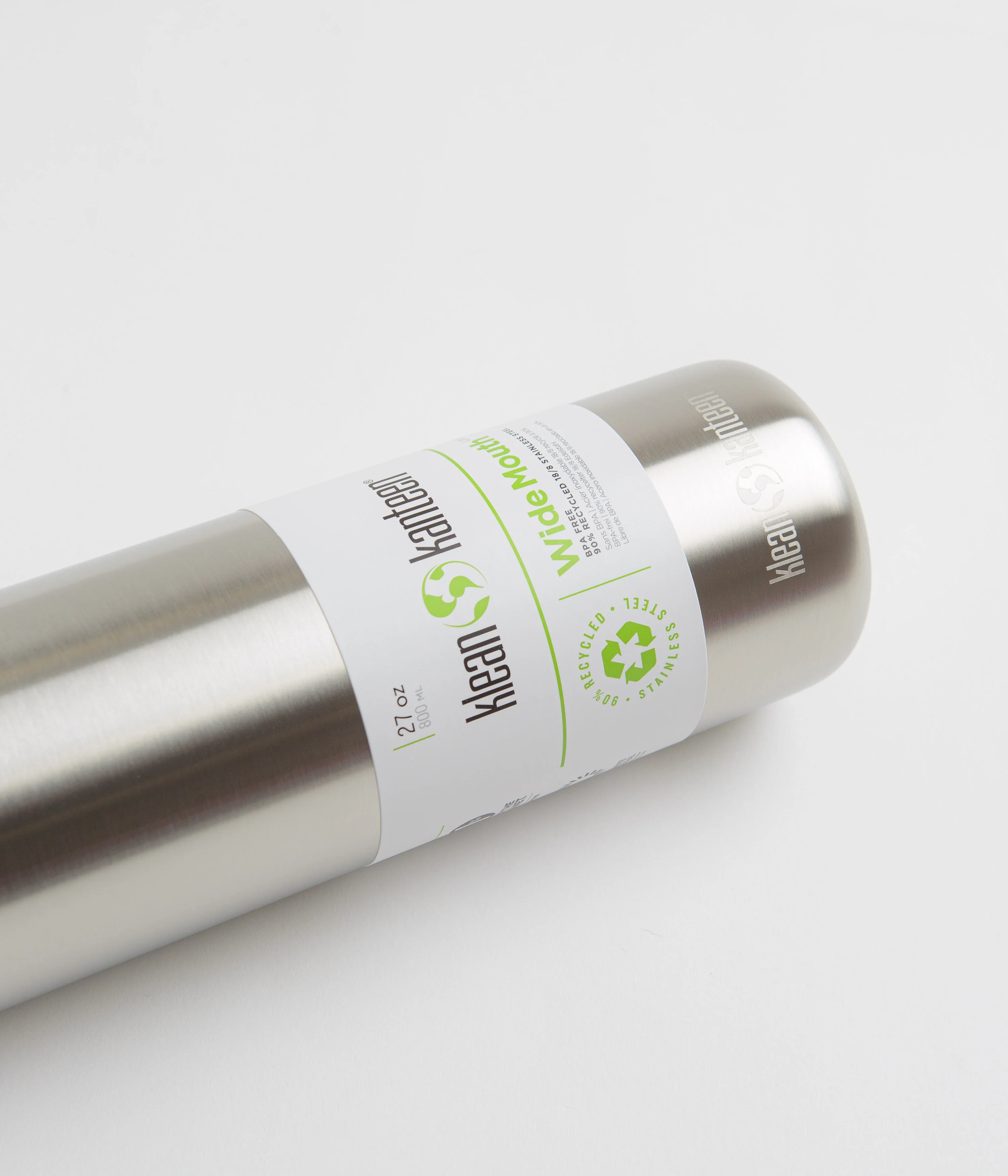 Klean Kanteen Wide Mouth 800ml Flask - Brushed Stainless - Image 2
