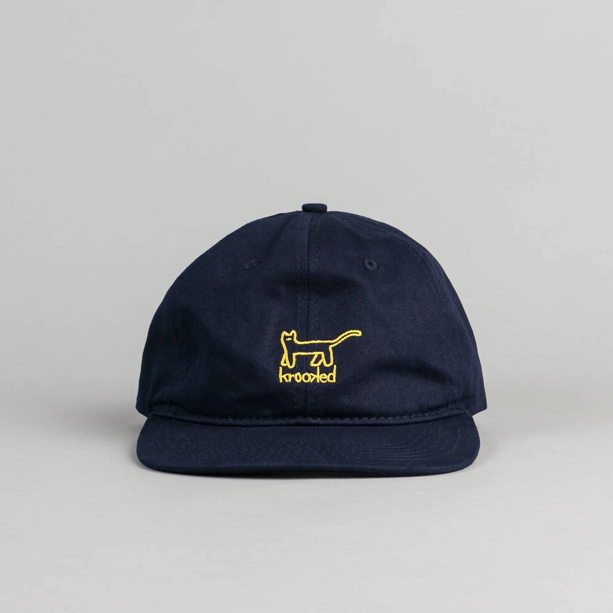 Krooked Kat Embroidered Cap - Navy - Image 2