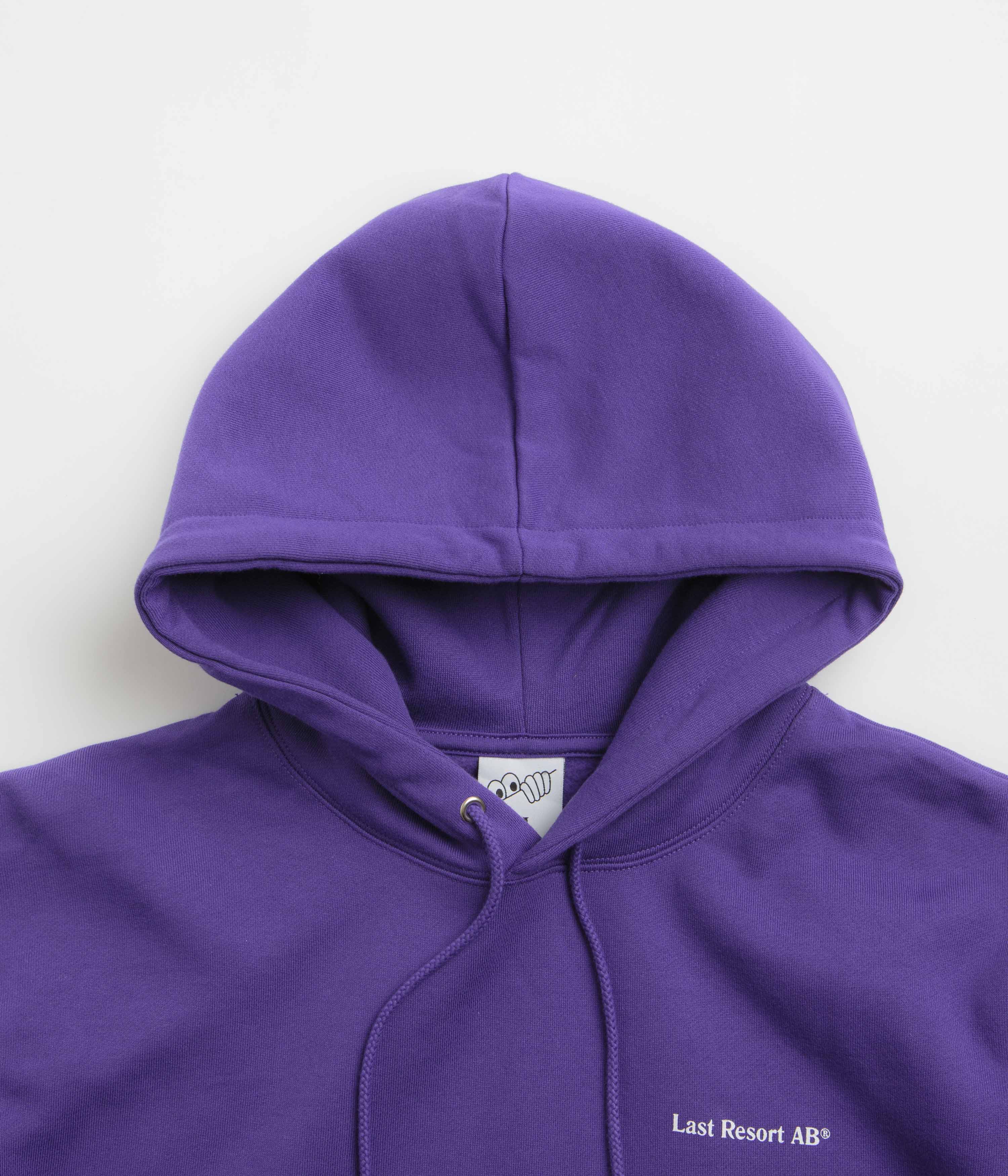 Last Resort AB Atlas Monogram Hoodie - Heliotrope / White - Image 4