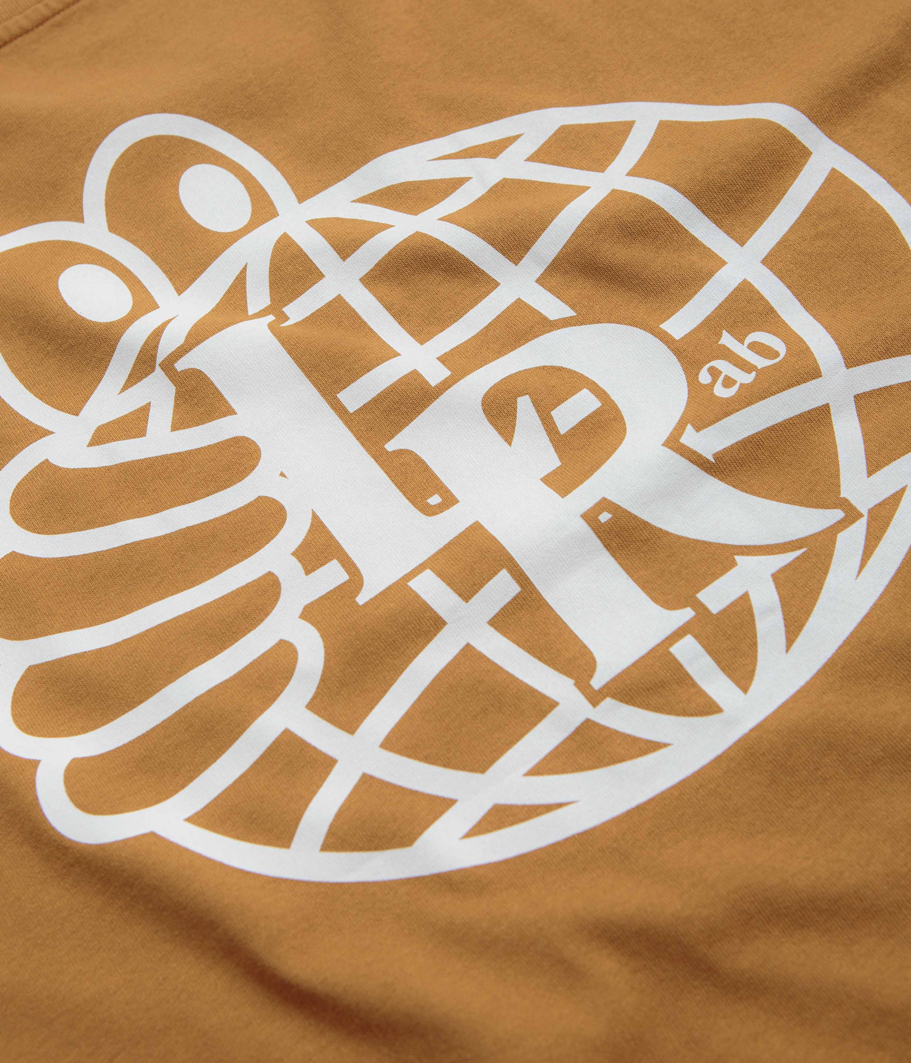 Last Resort AB Atlas Monogram T-Shirt - Golden Brown / White - Image 5