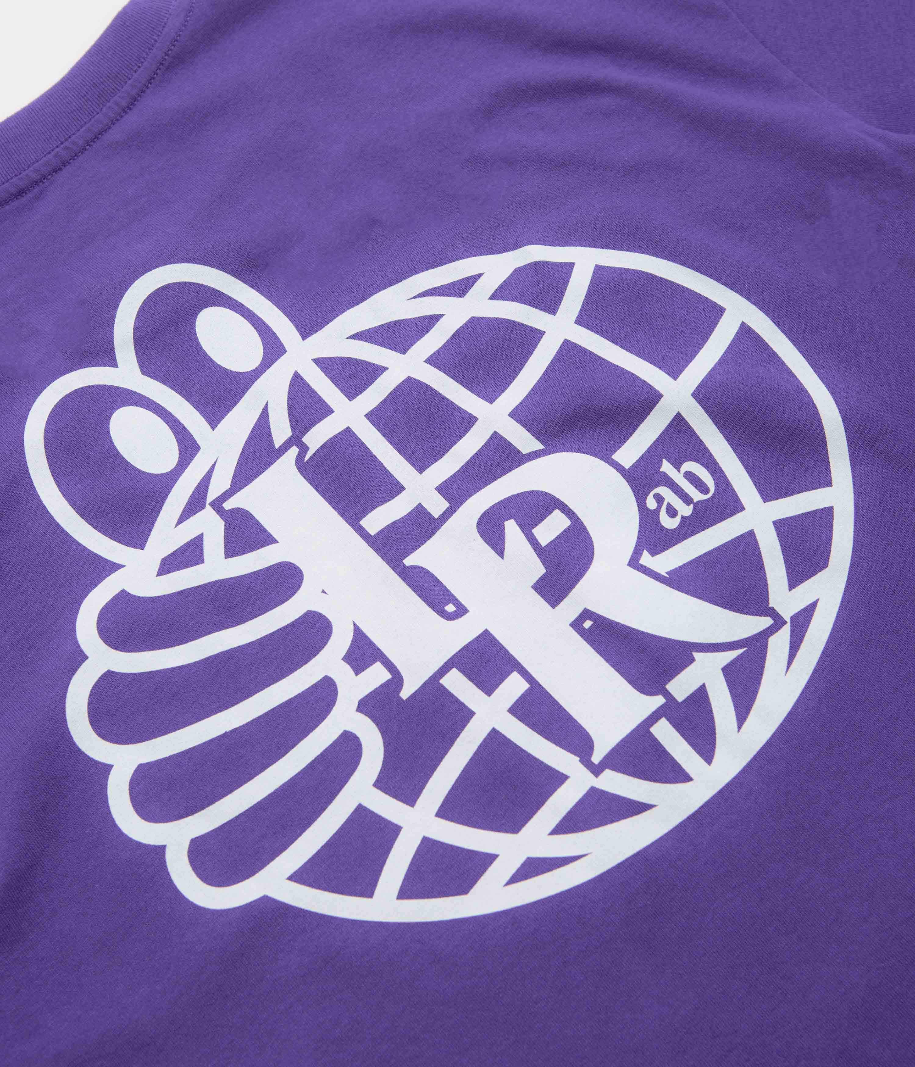 Last Resort AB Atlas Monogram T-Shirt - Heliotrope / White - Image 5