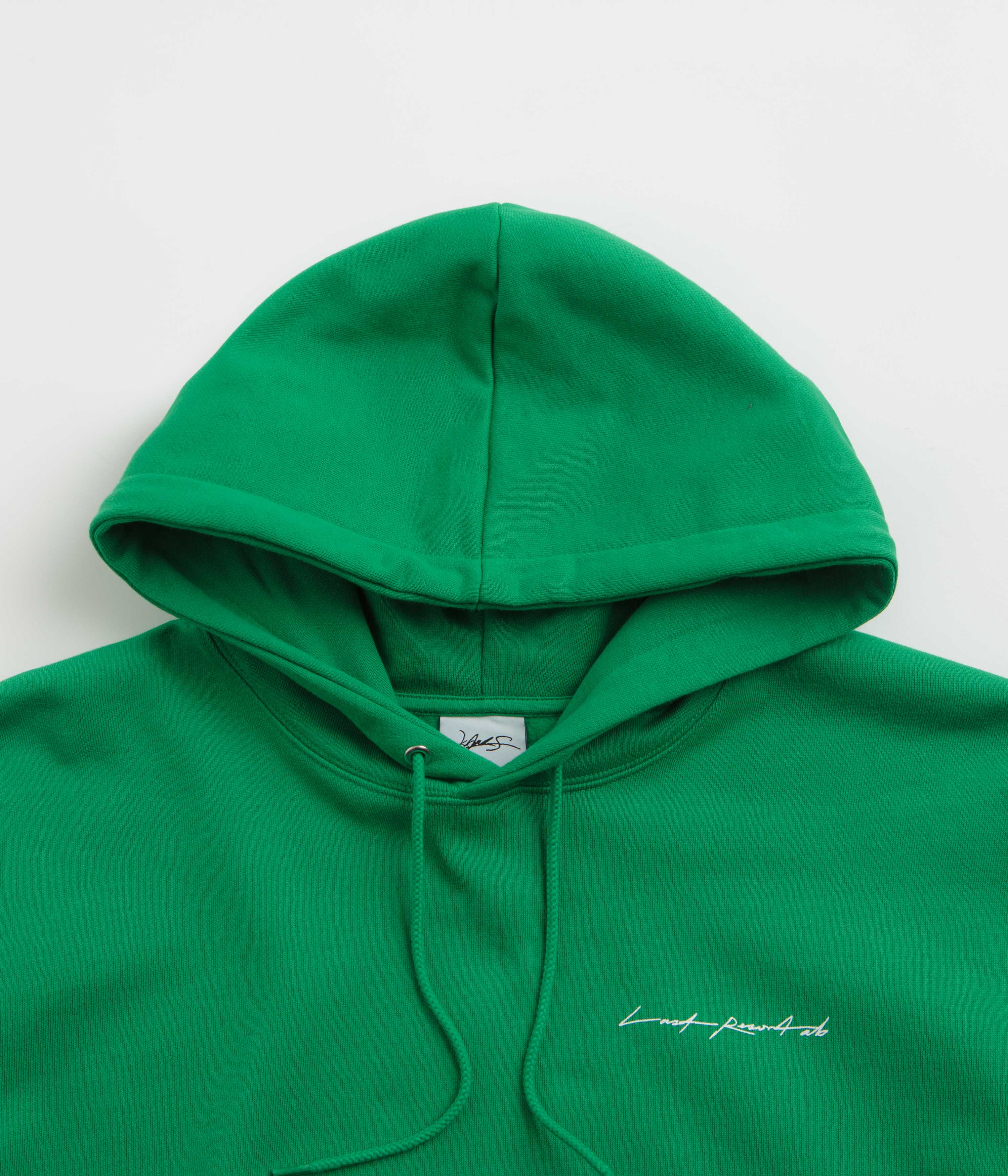 Last Resort AB x Julian Smith Heads Hoodie - Kelly Green / White - Image 3