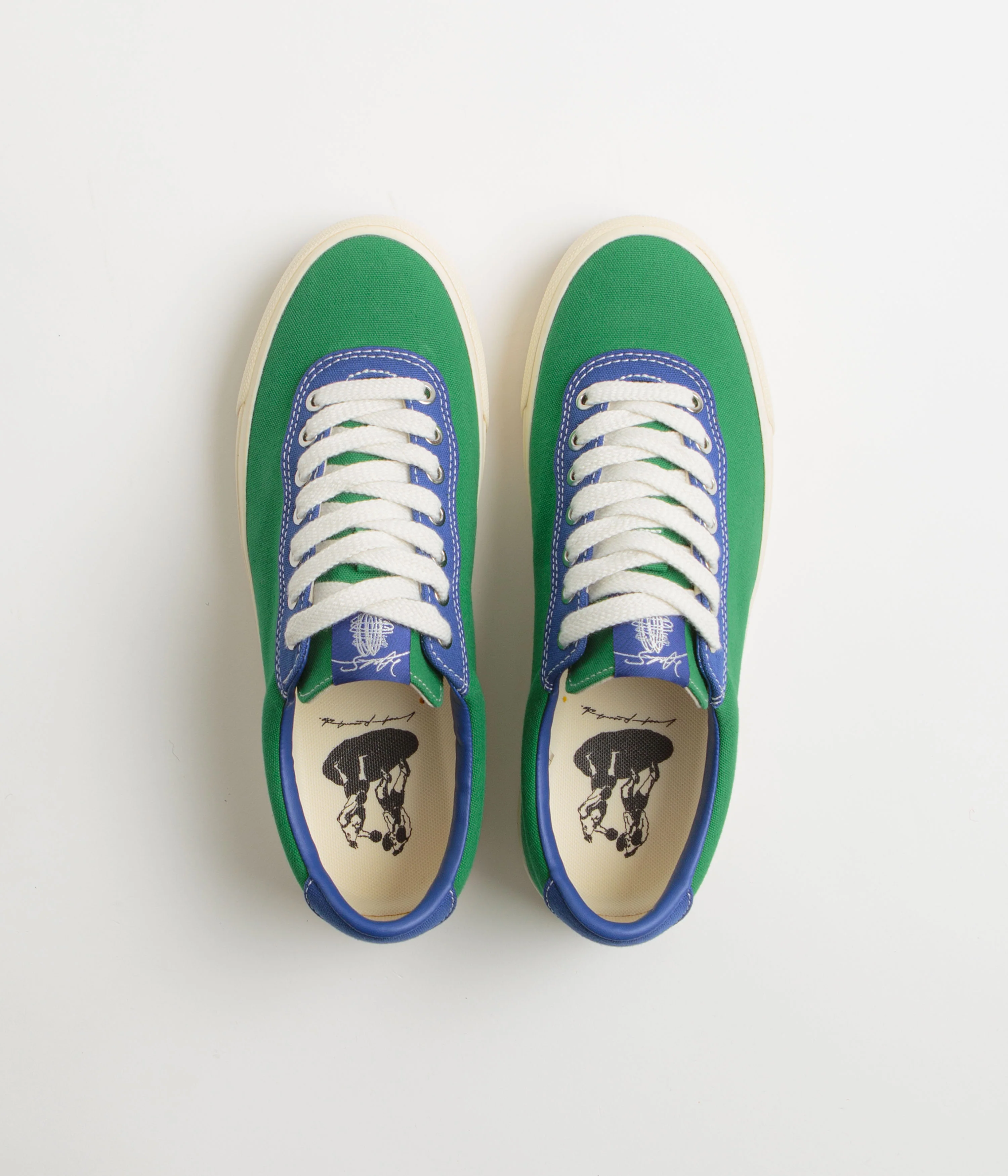 Last Resort AB x Julian Smith VM001 Canvas Shoes - Kelly Green / Klein Blue - Image 7