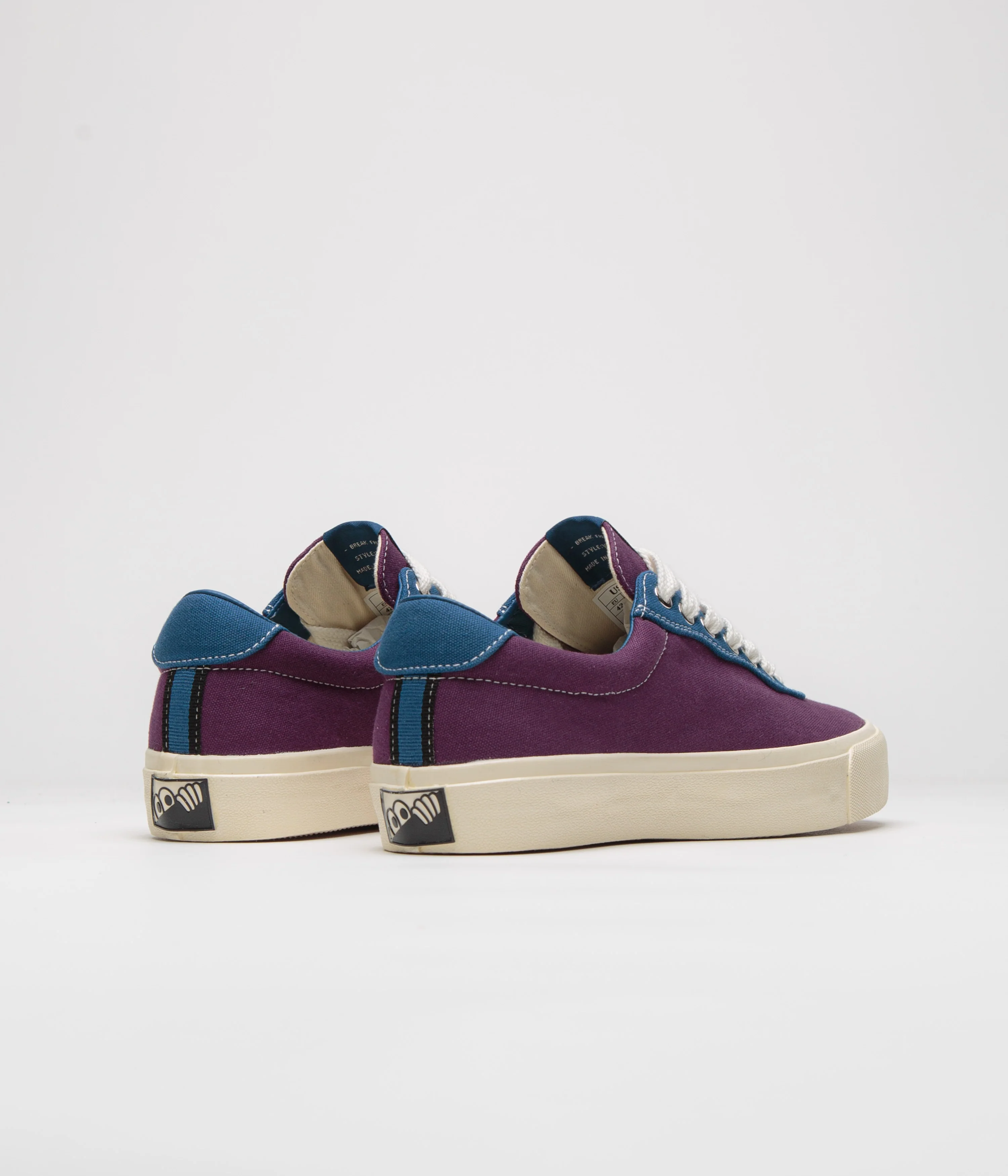 Last Resort AB x Julian Smith VM001 Canvas Shoes - Plum / Dirty Blue - Image 4