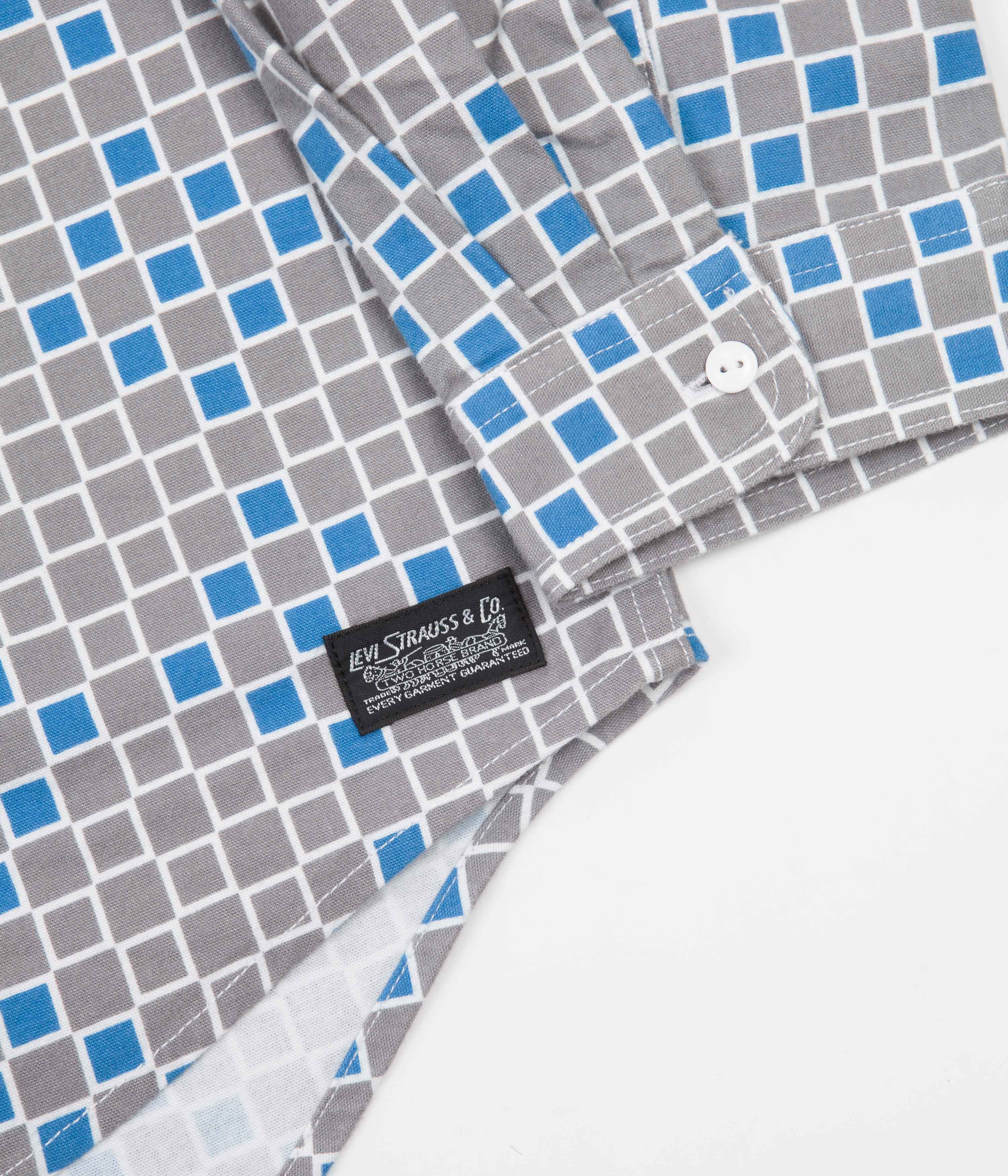 Levi's® Skate Woven Shirt - Grey / Blue Squares - Image 2