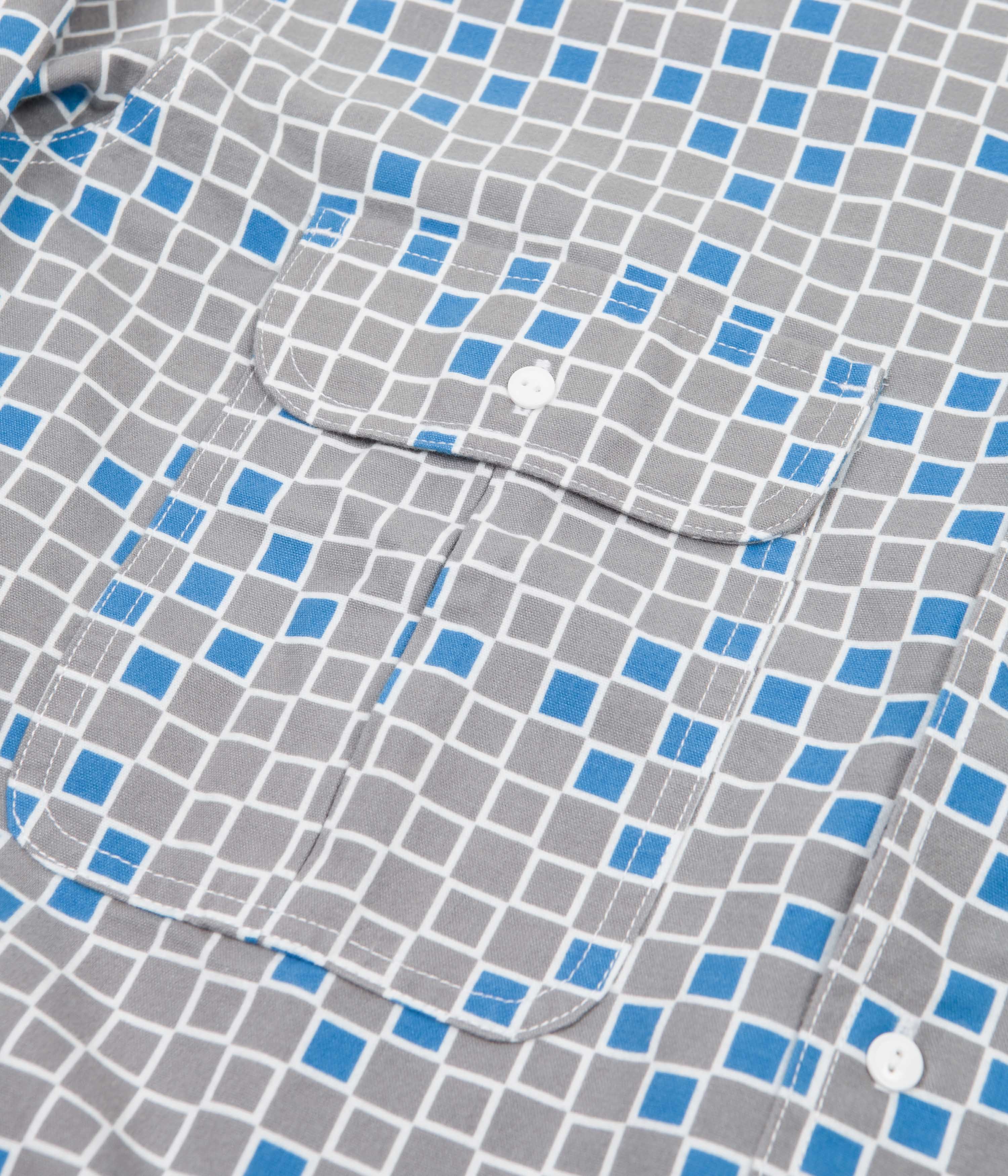 Levi's® Skate Woven Shirt - Grey / Blue Squares - Image 3