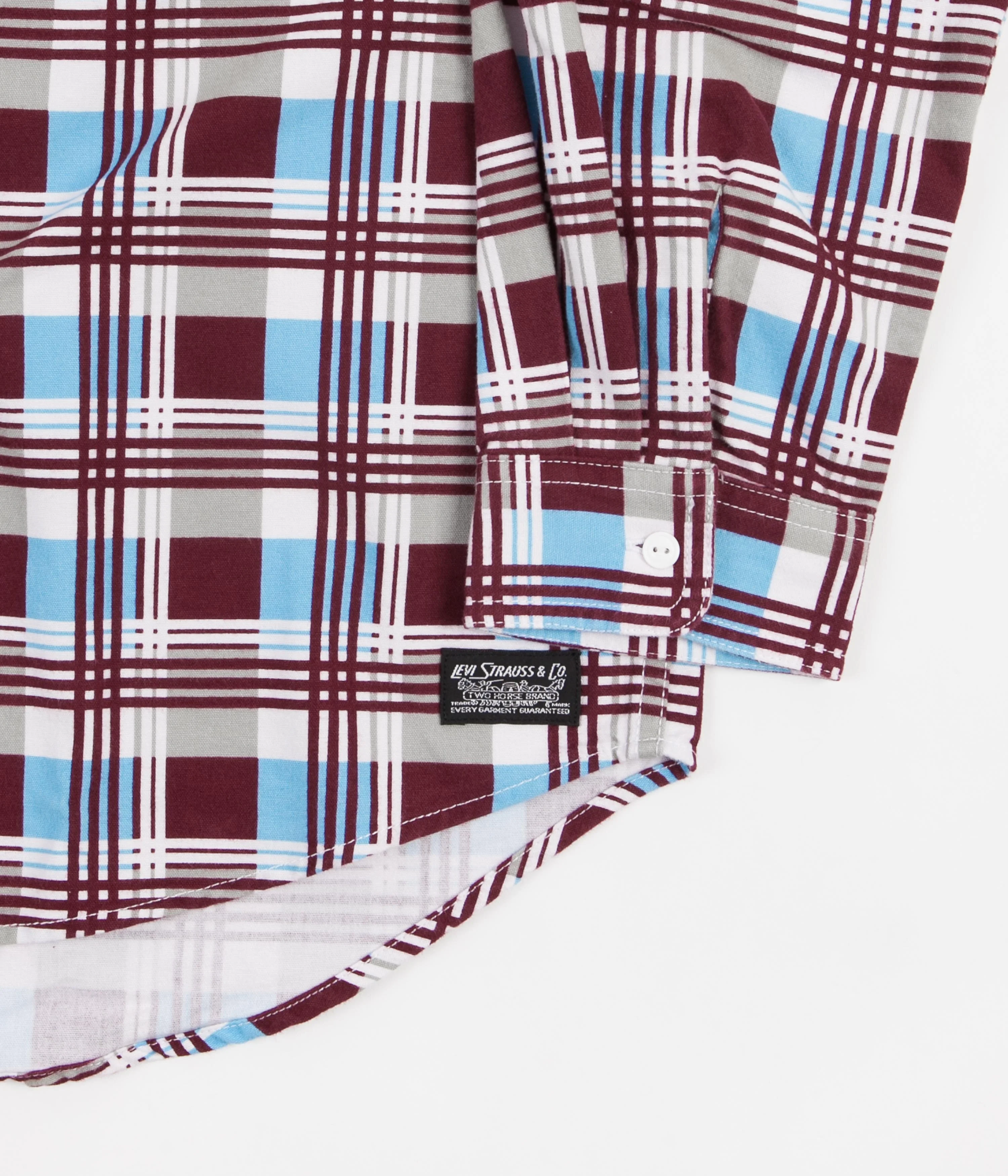 Levi's® Skate Woven Shirt - Printed Burgundy / Blue - Image 2