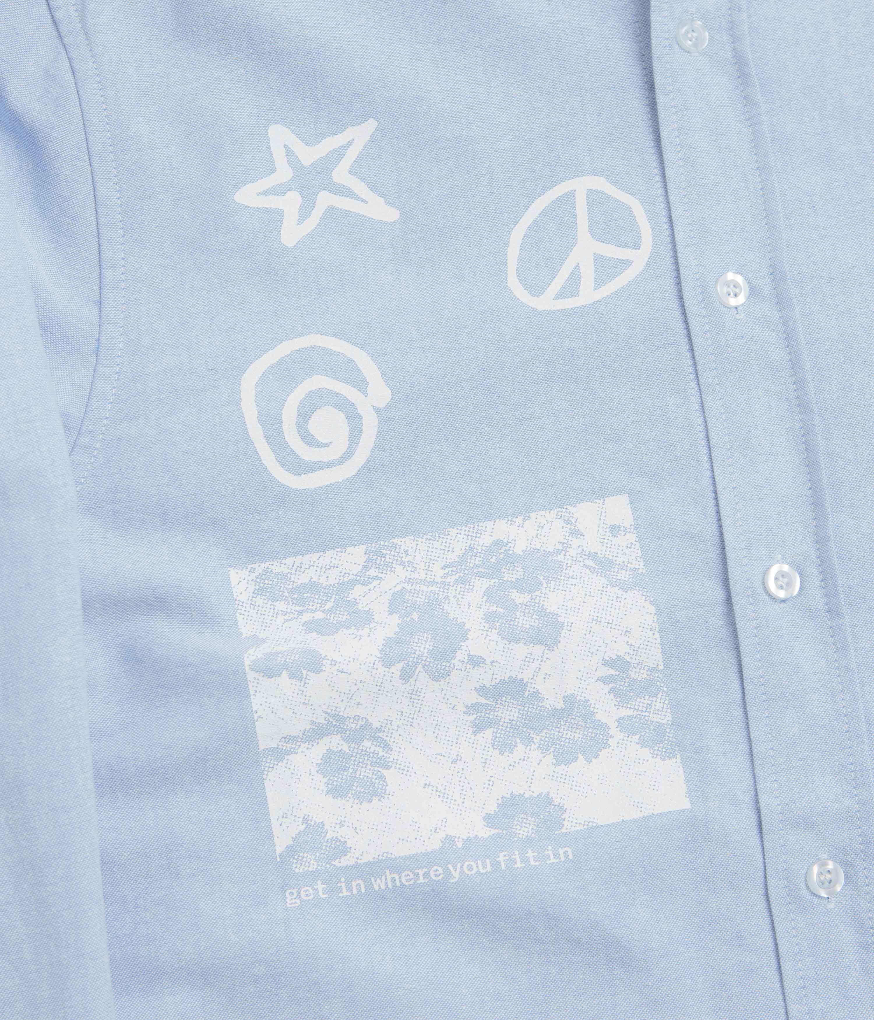 Lo-Fi Encounter Oxford Shirt - Light Blue - Image 4