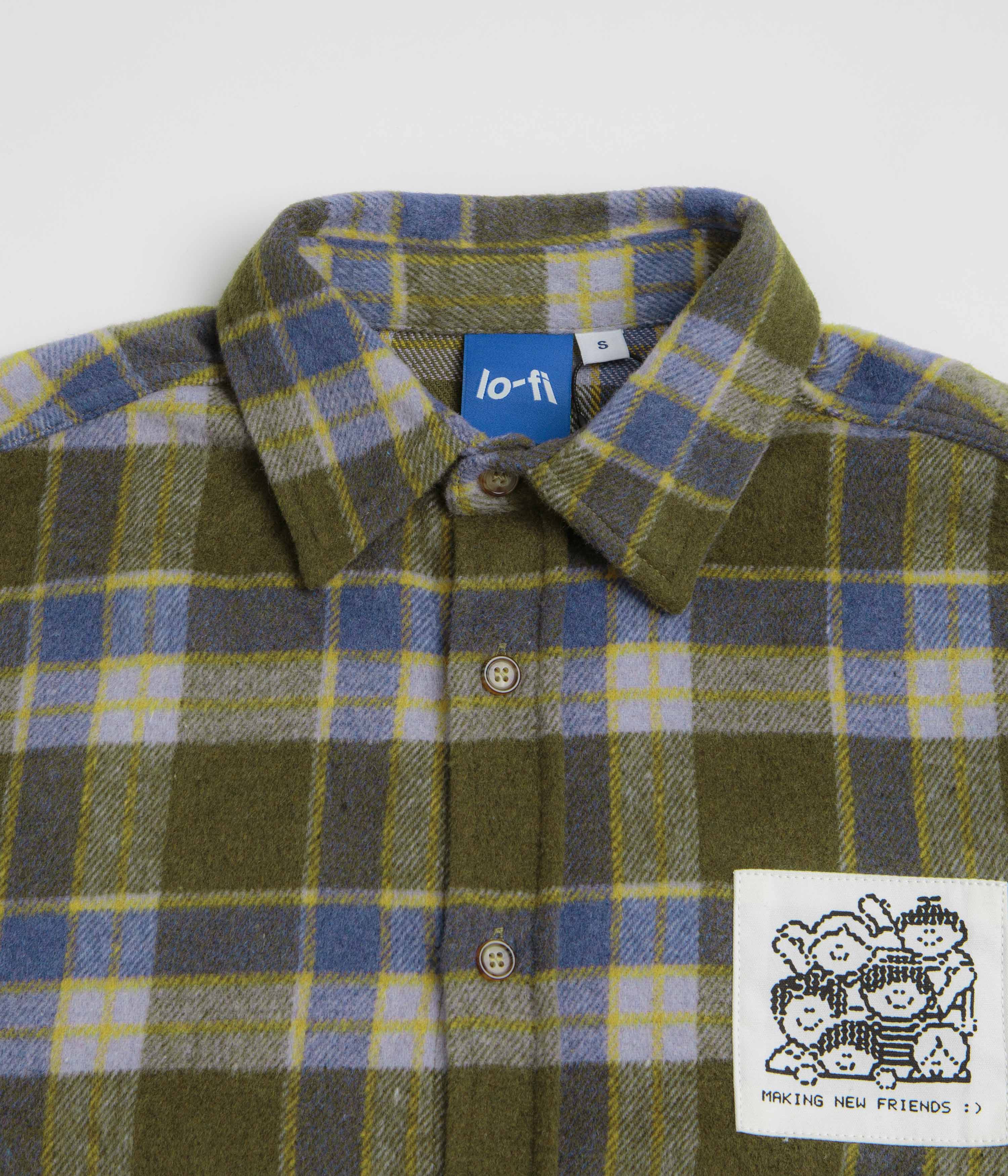 Lo-Fi Healing Flannel Shirt - Olive - Image 5
