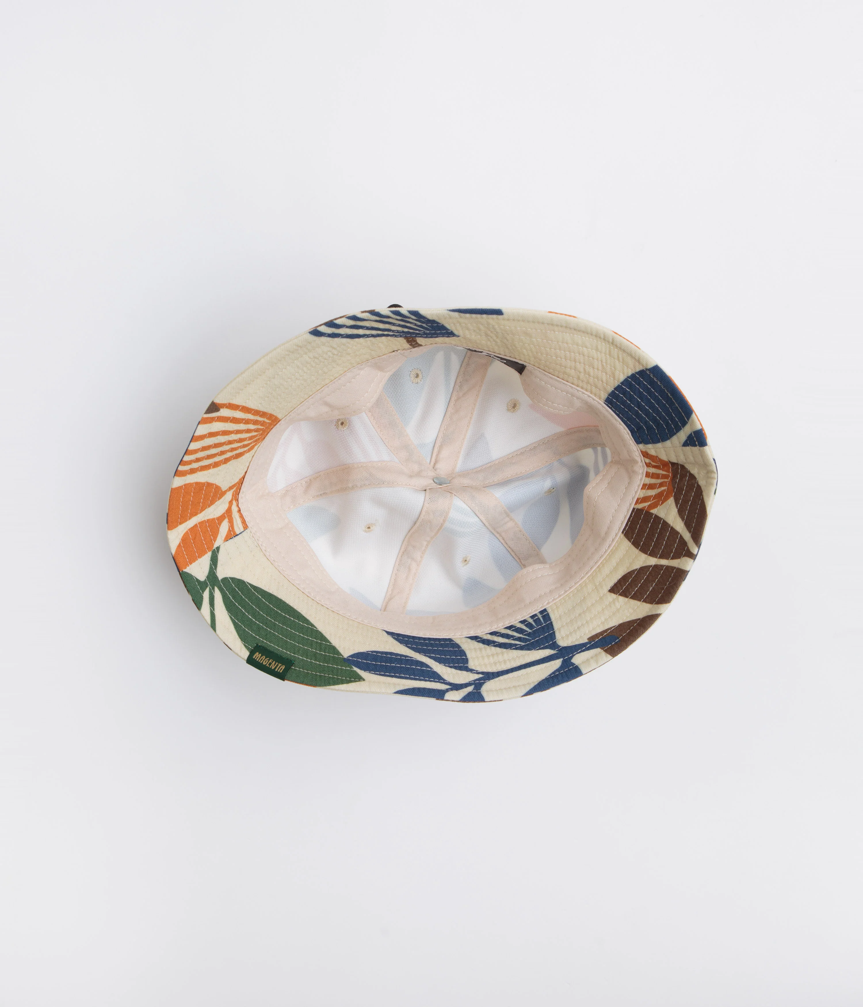 Magenta All Over Plant Bucket Hat - Natural - Image 3