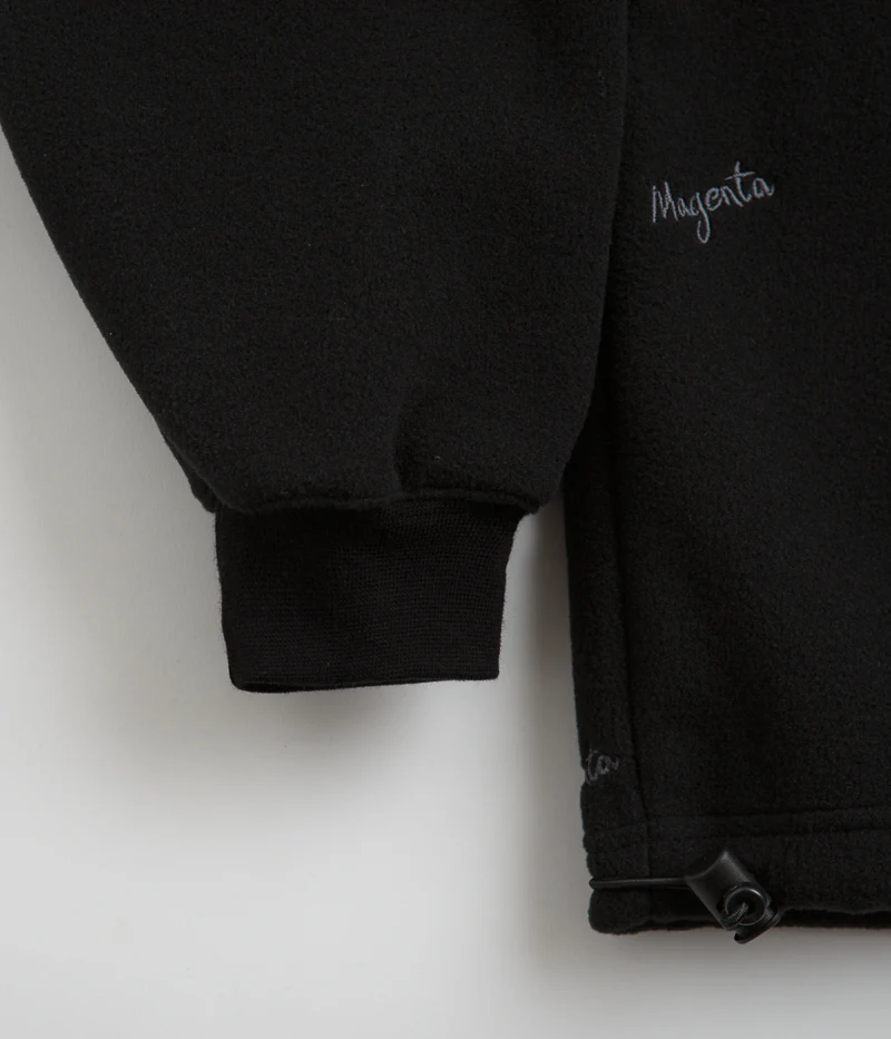 Magenta Loop Fleece Hoodie - Black - Image 2